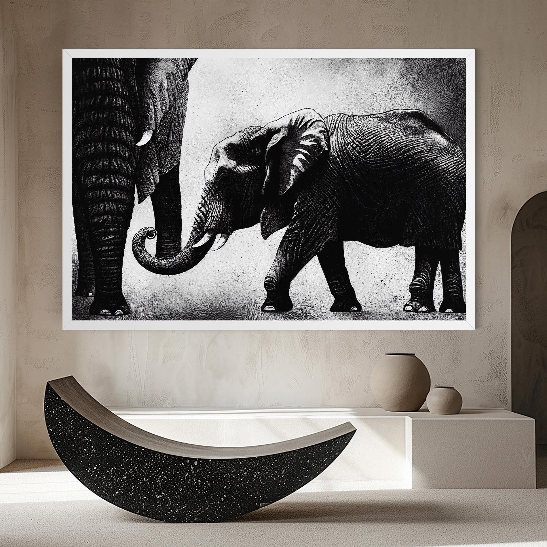 Tablou Canvas Baby Elephant mockup 8