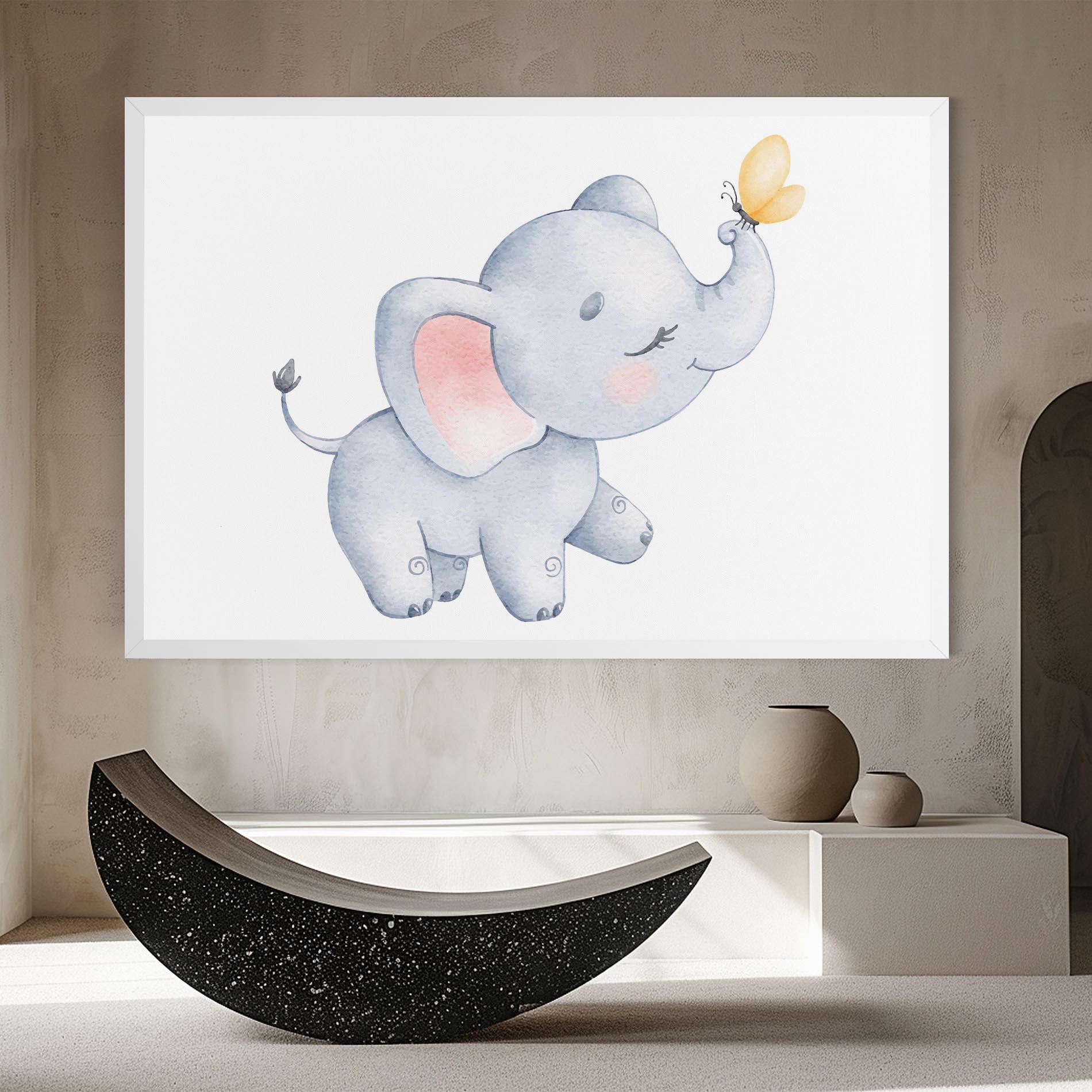 Tablou Canvas Elephant Butterfly mockup 8