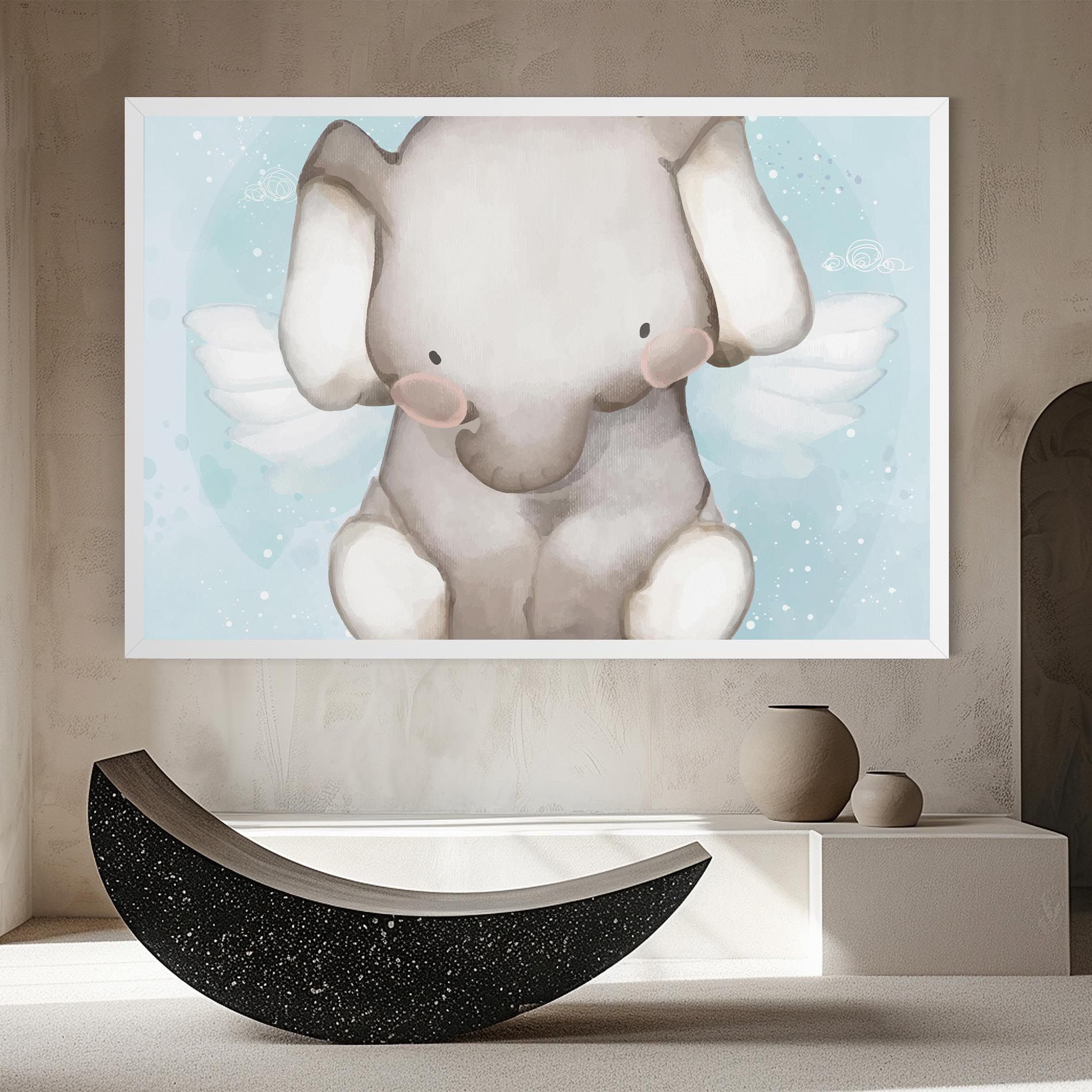 Elephant On Blue mockup 8