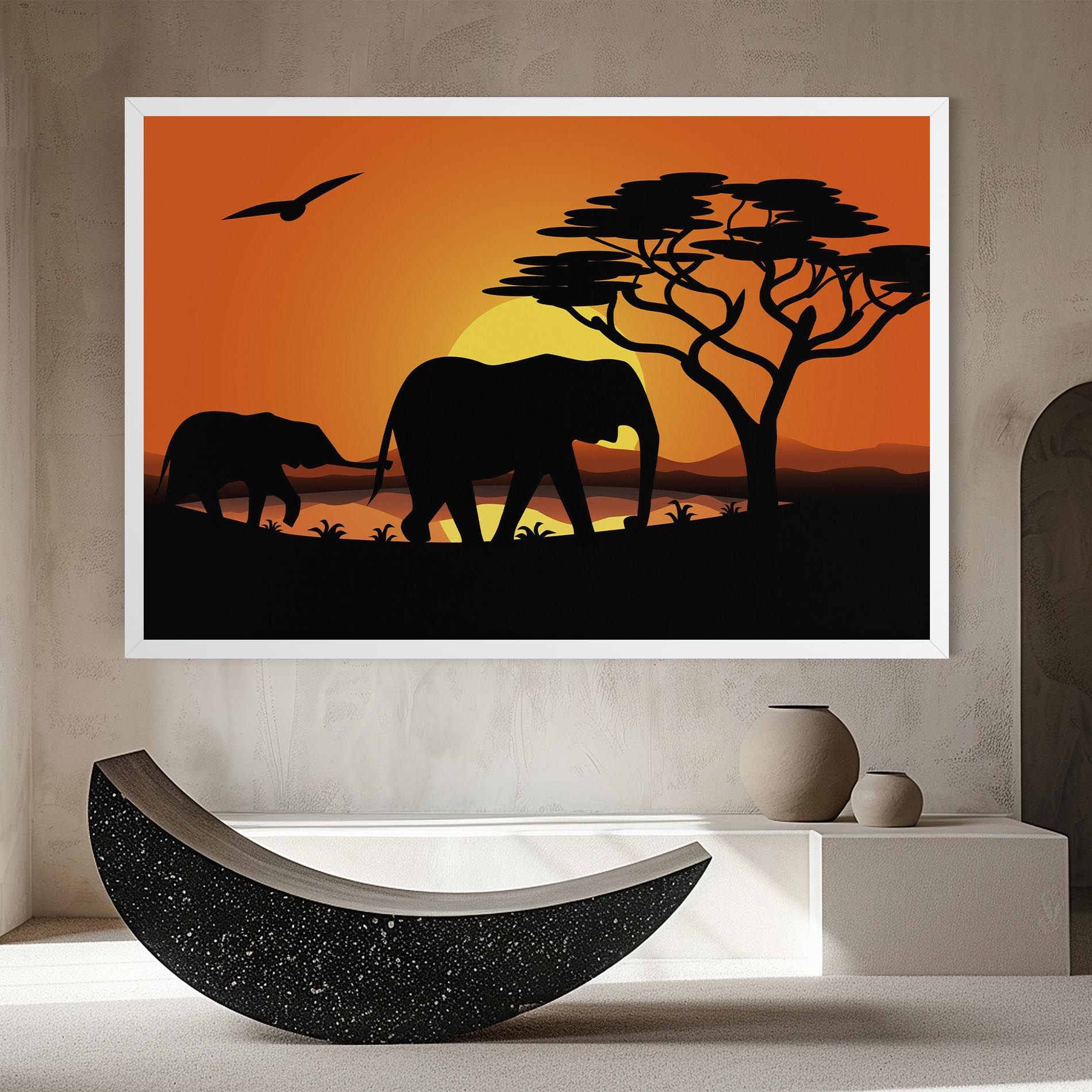 Elephant Sunset mockup 8