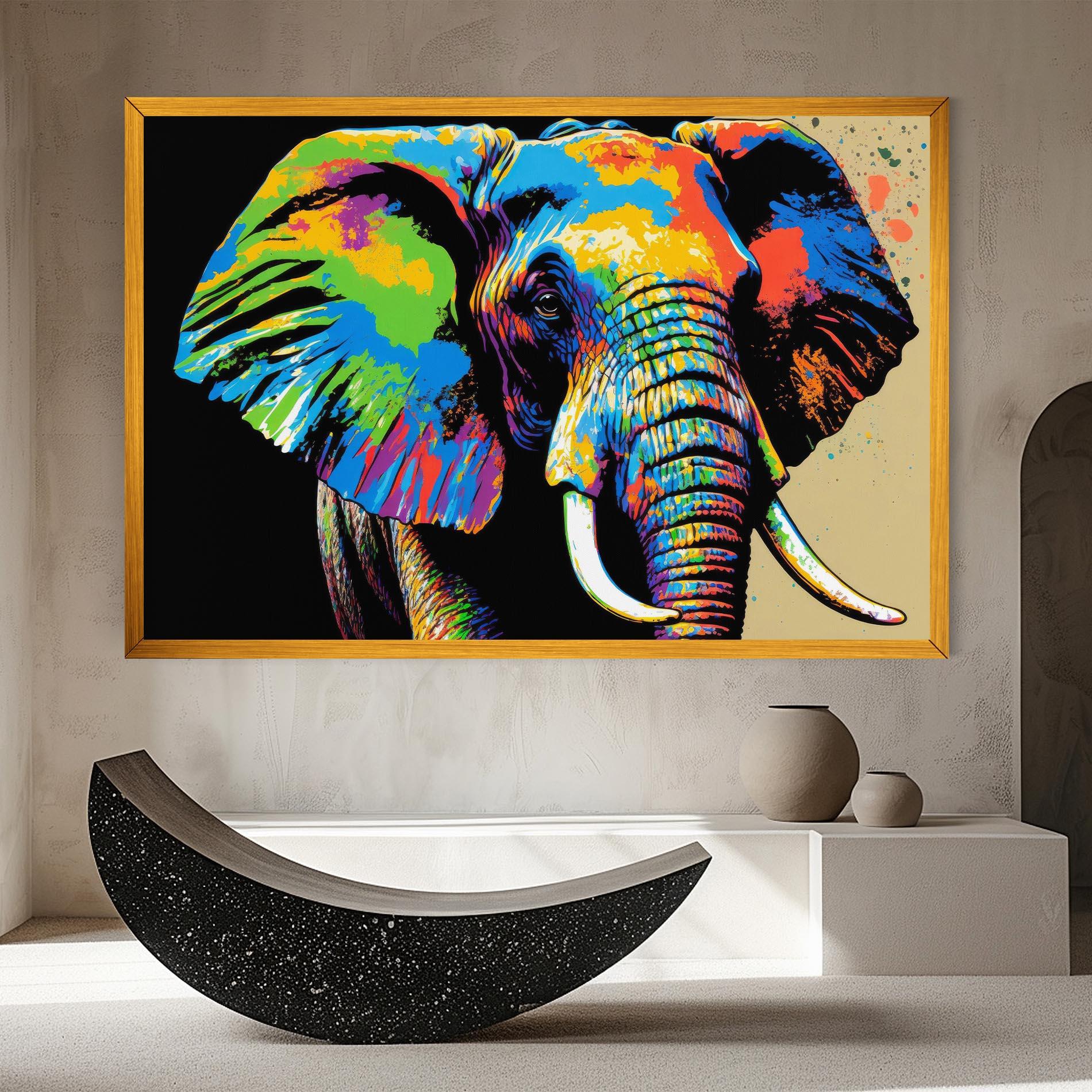 Tablou Canvas Elephant Portrait mockup 8