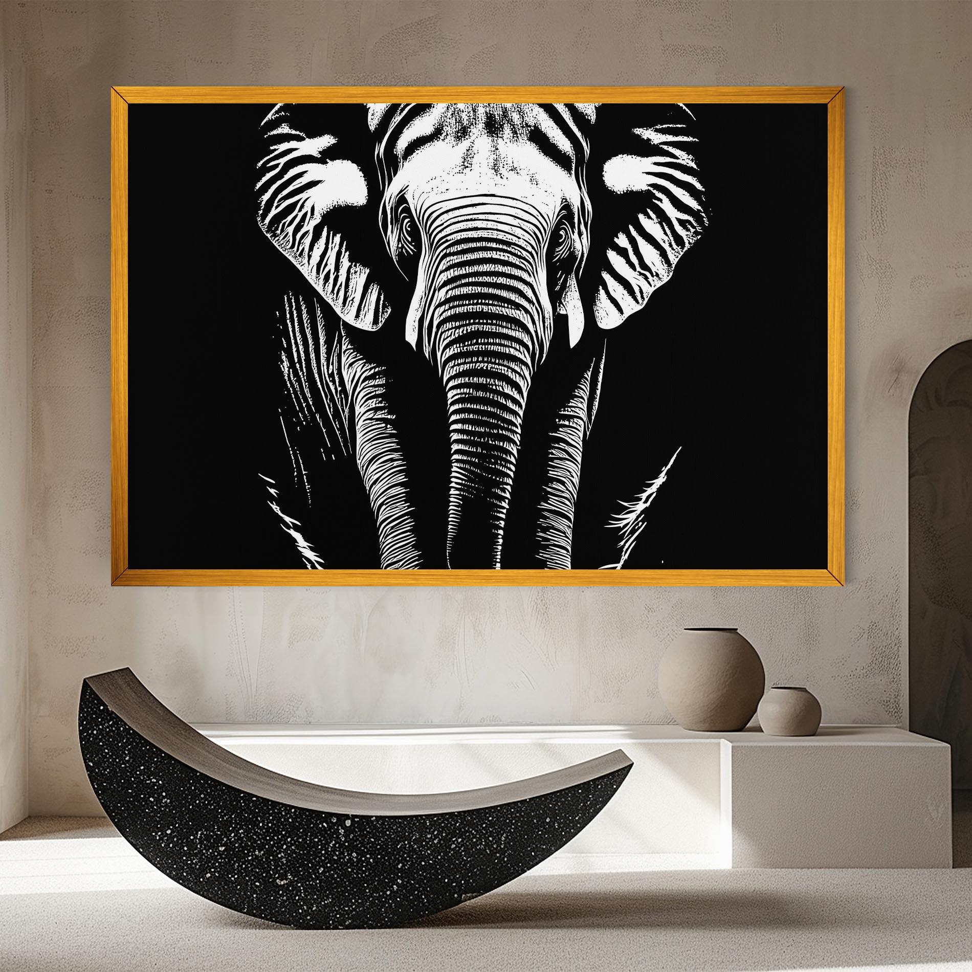 Tablou Canvas Elephant White Head mockup 8