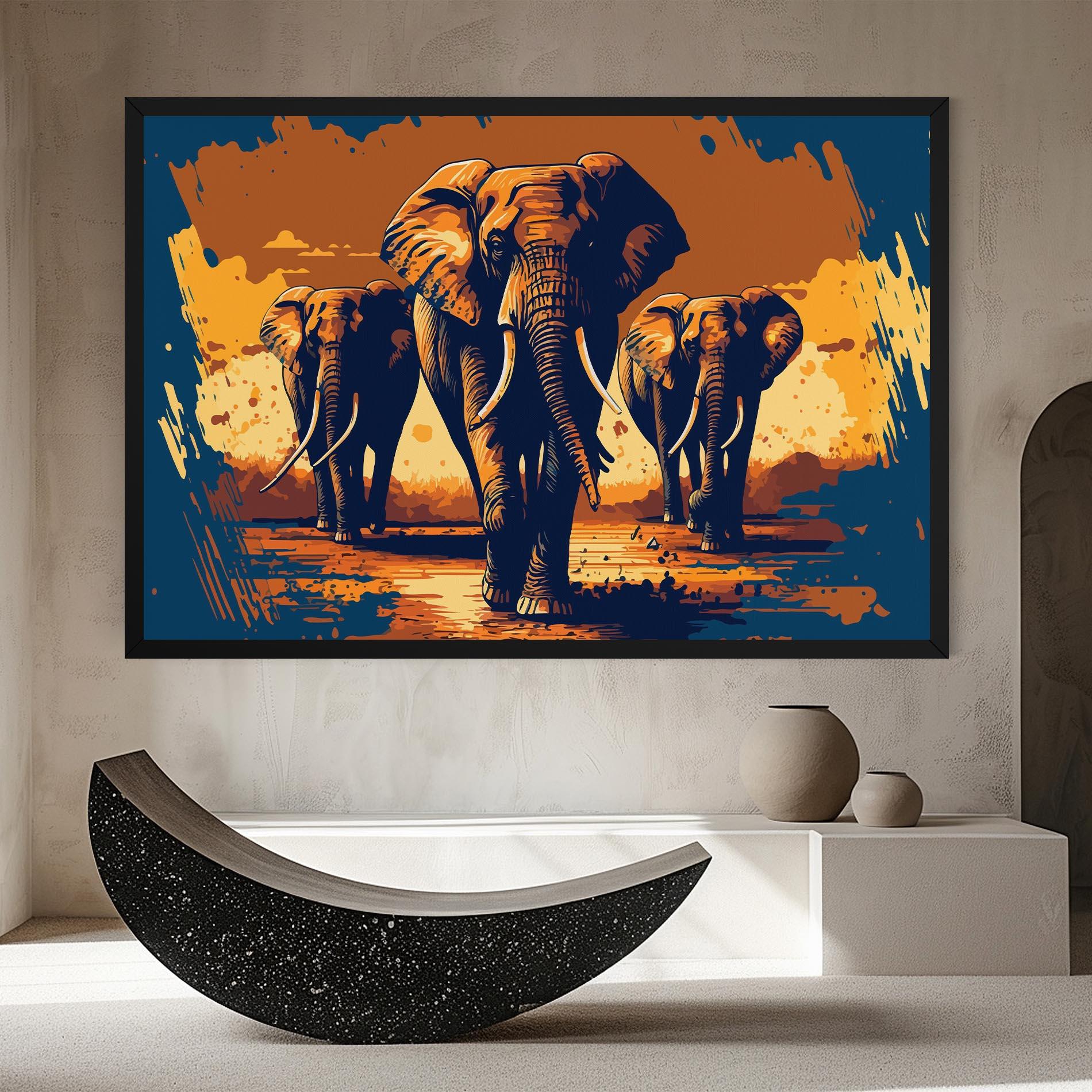 Tablou Canvas 3 Elephants mockup 8