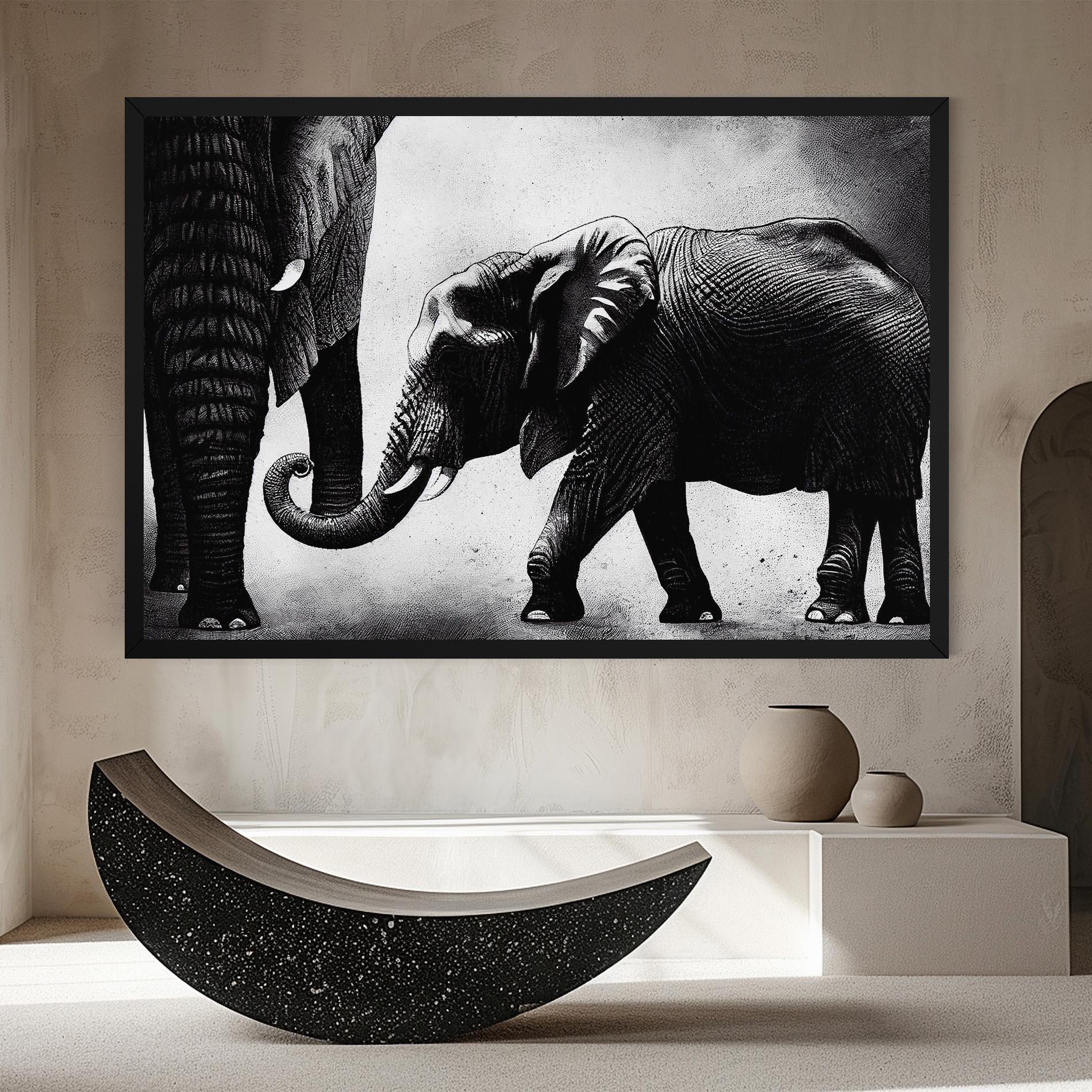 Tablou Canvas Baby Elephant mockup 8