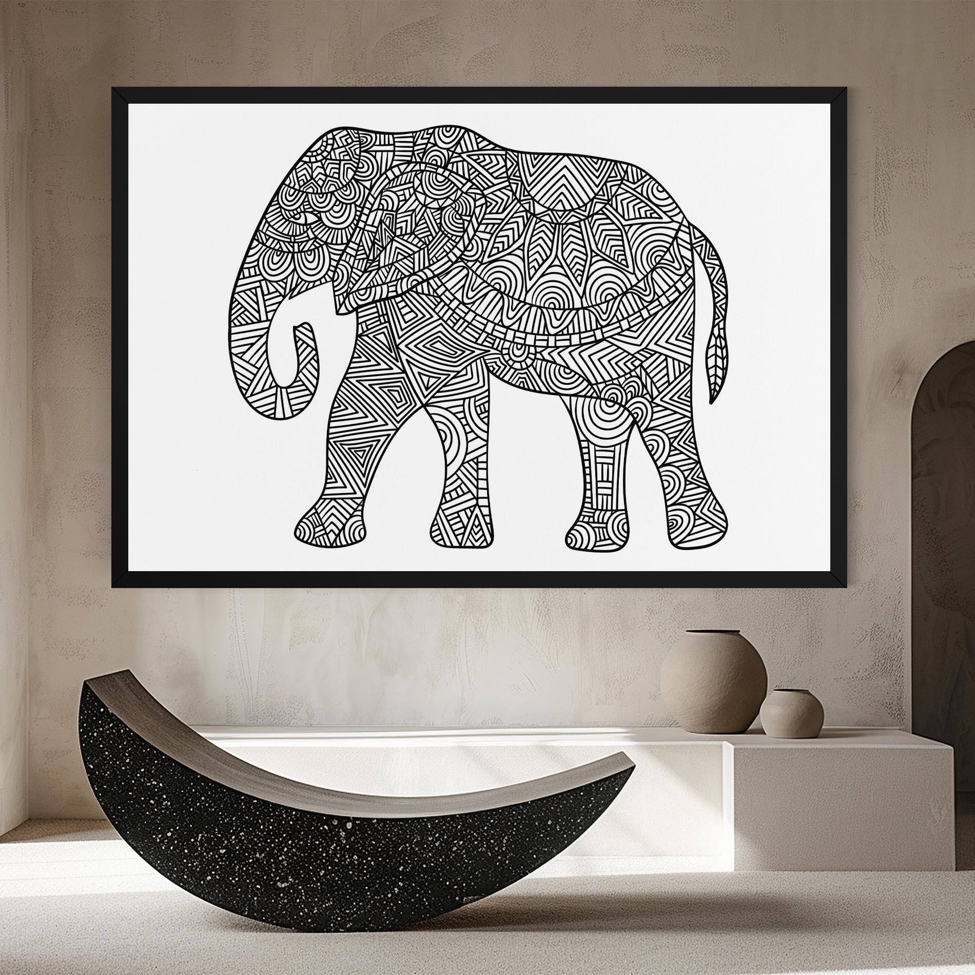 Tablou Canvas Elephant Mandala mockup 8