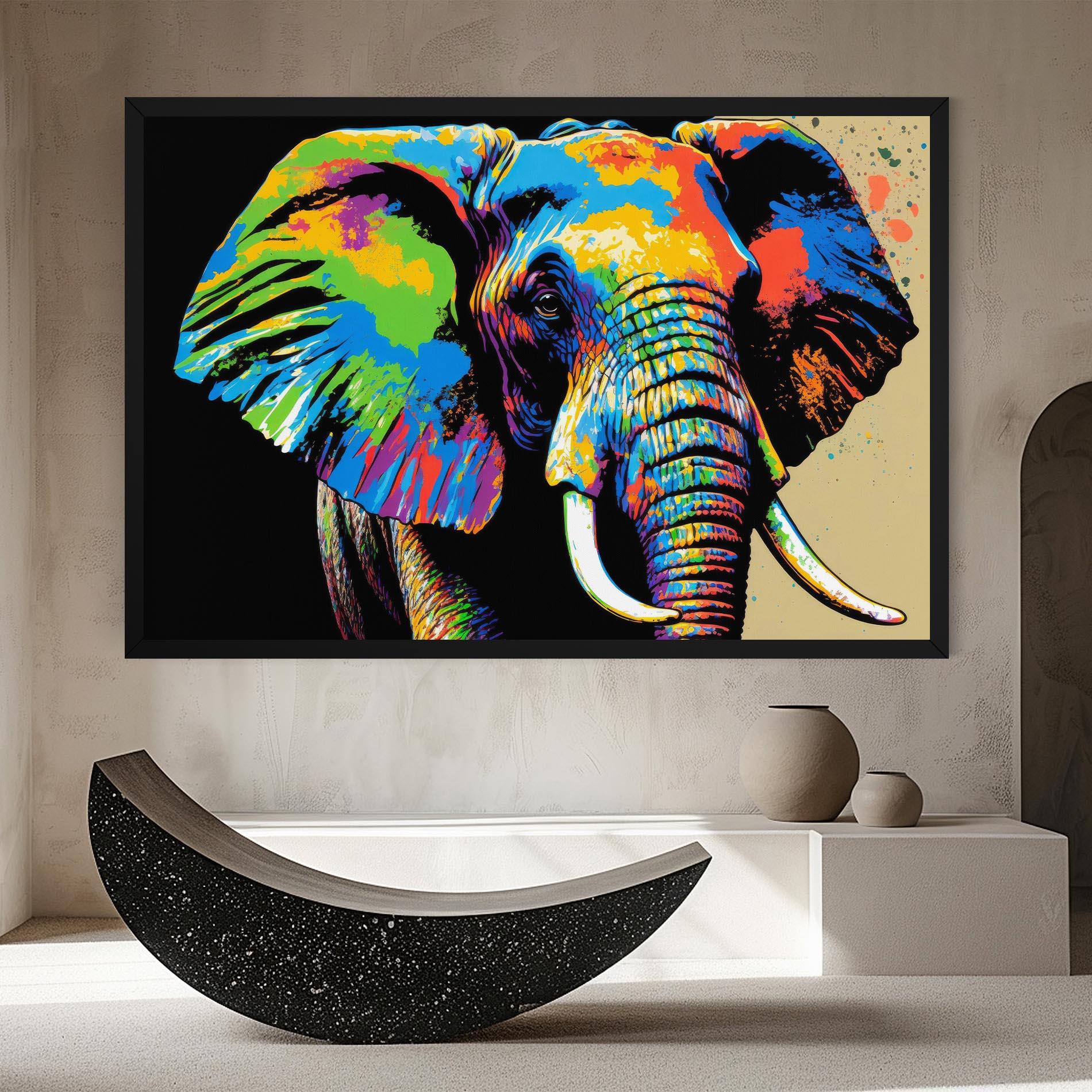Tablou Canvas Elephant Portrait mockup 8