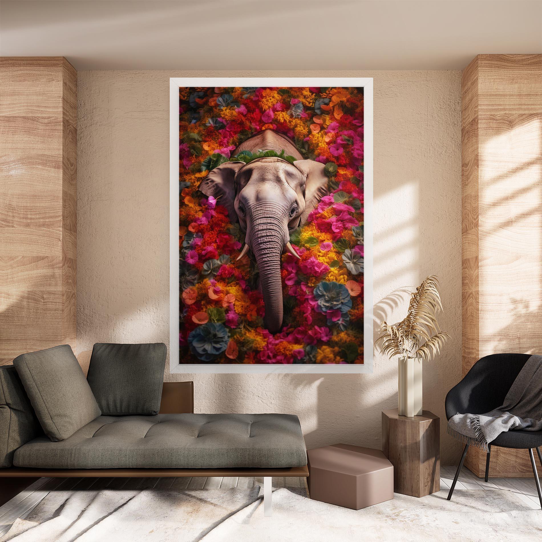 Tablou Canvas Flower Elephant mockup 8