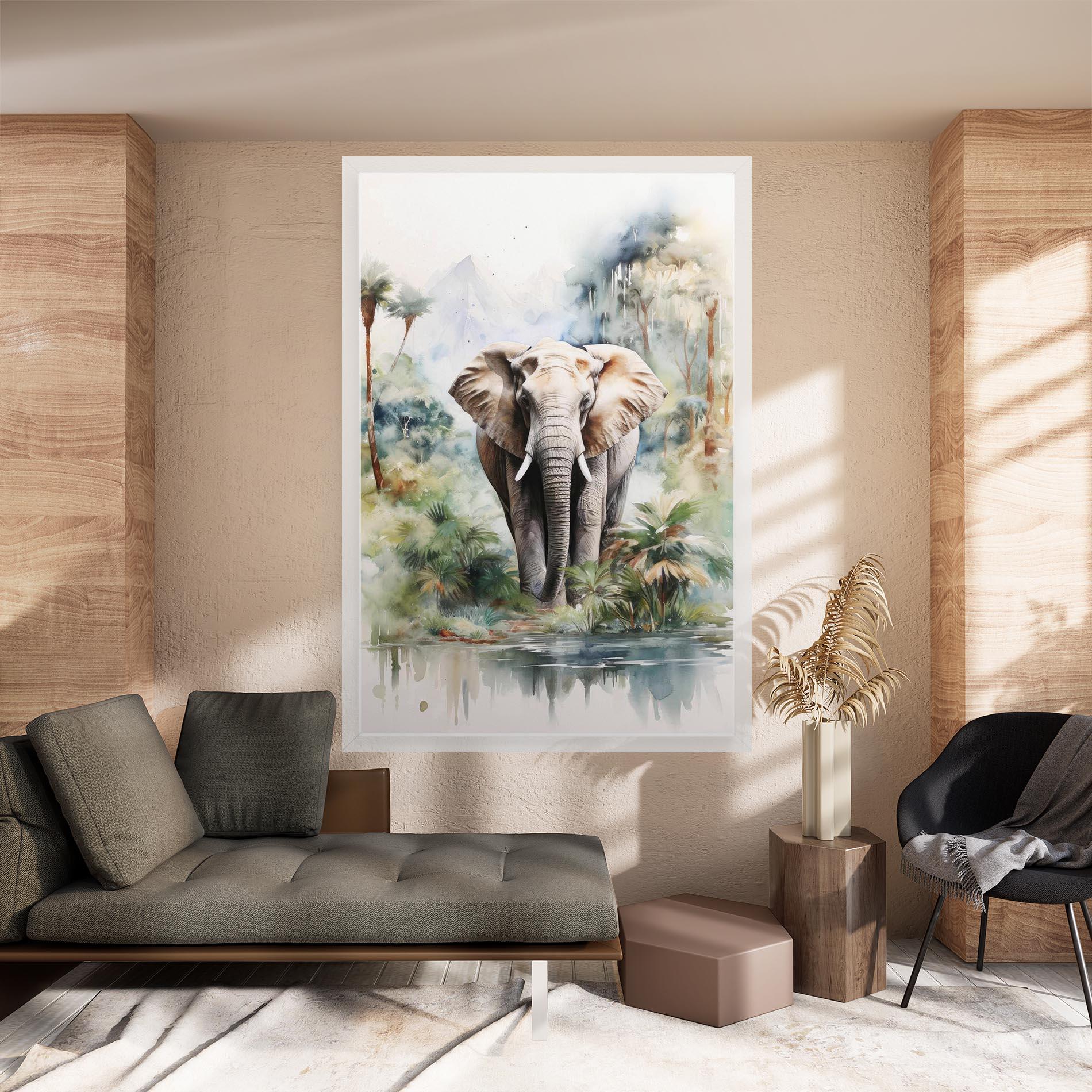 Tablou Canvas Wild Watercolor Elephant mockup 8