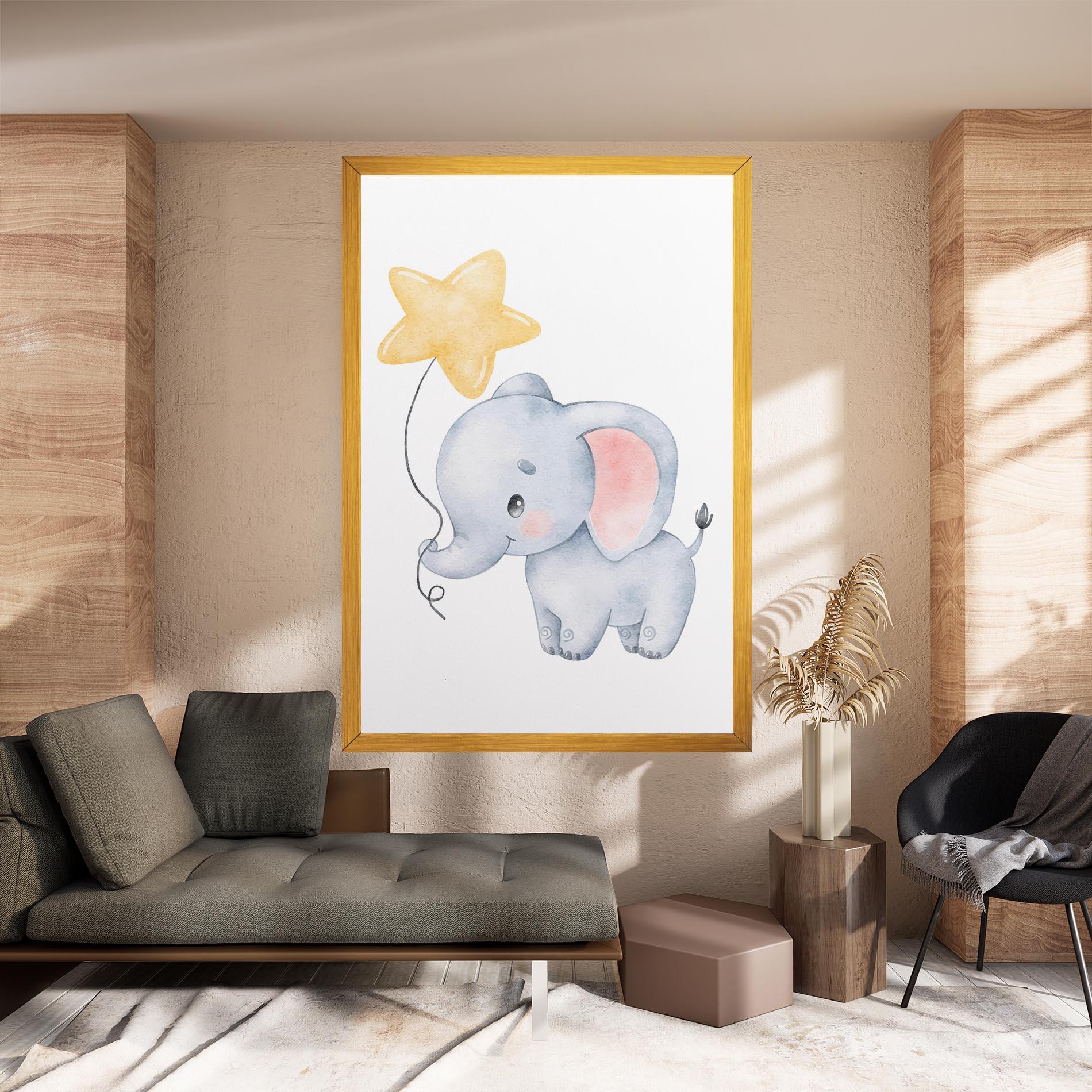 Tablou Canvas Baby Elephant Kids mockup 8