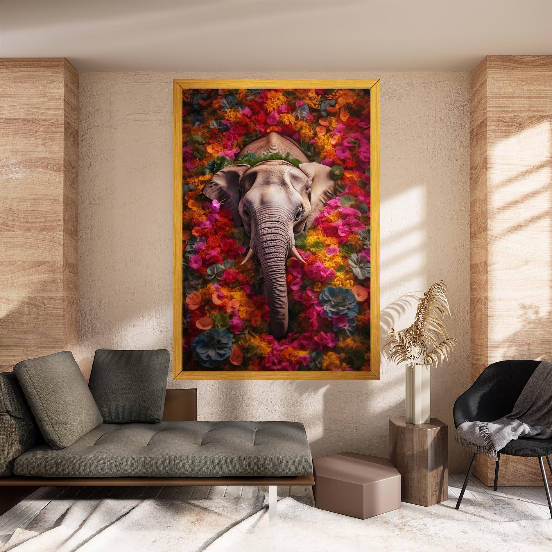 Tablou Canvas Flower Elephant mockup 8