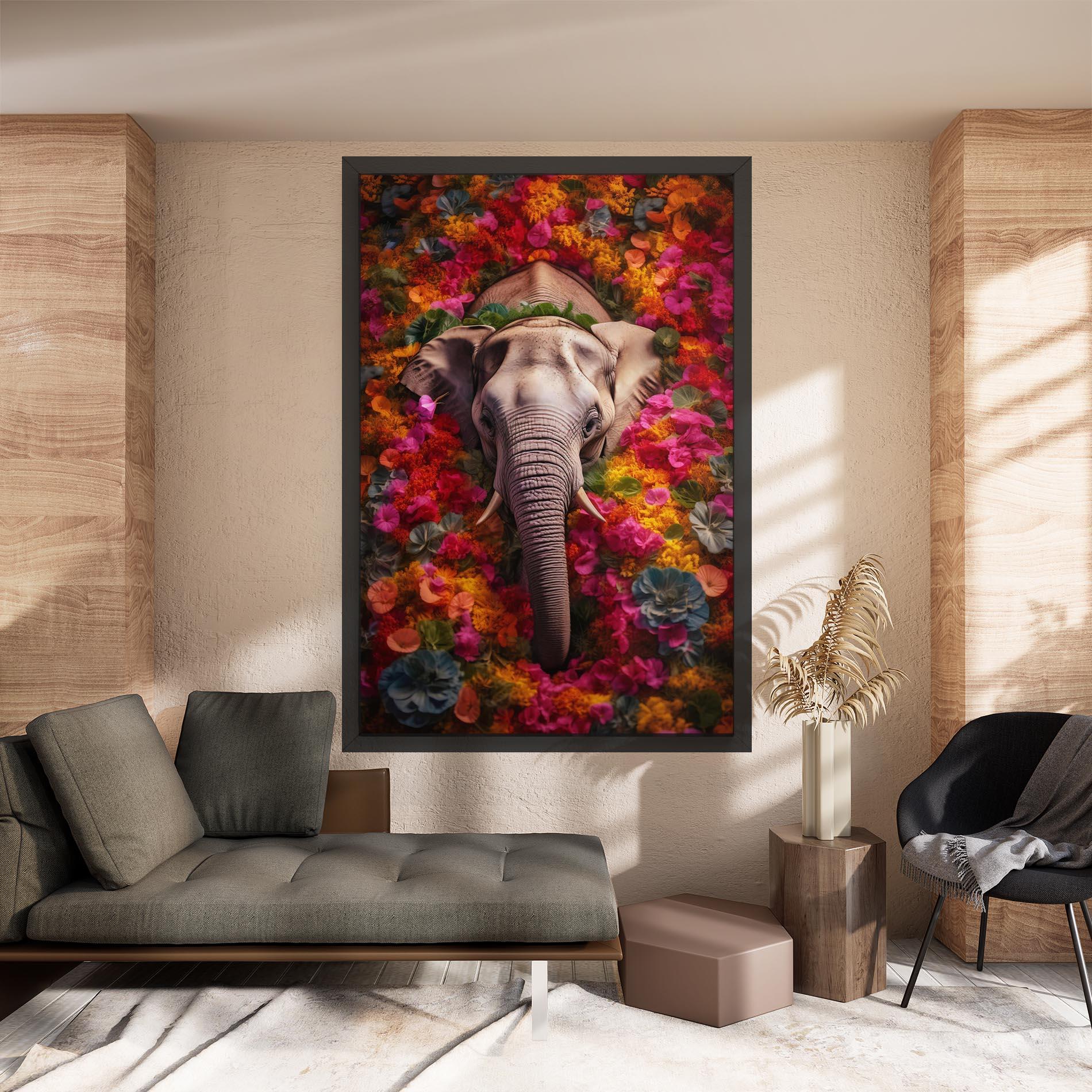 Tablou Canvas Flower Elephant mockup 8
