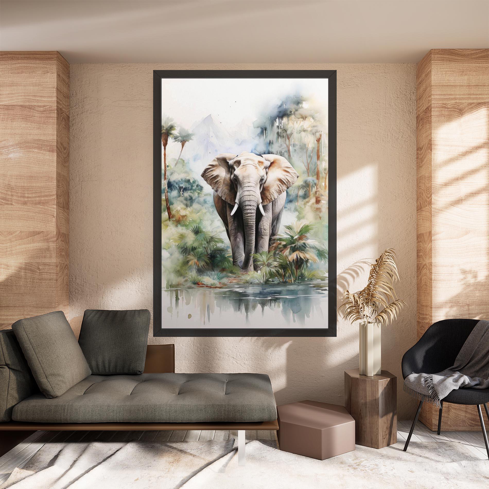 Tablou Canvas Wild Watercolor Elephant mockup 8