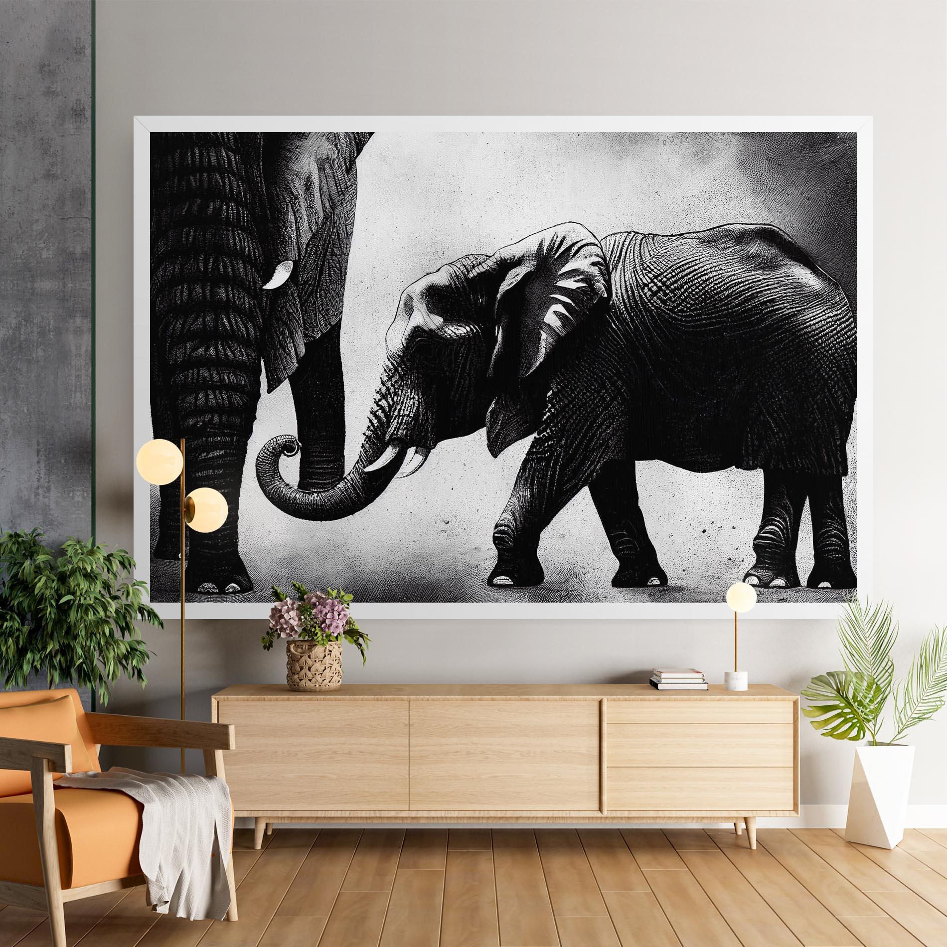 Tablou Canvas Baby Elephant mockup 9