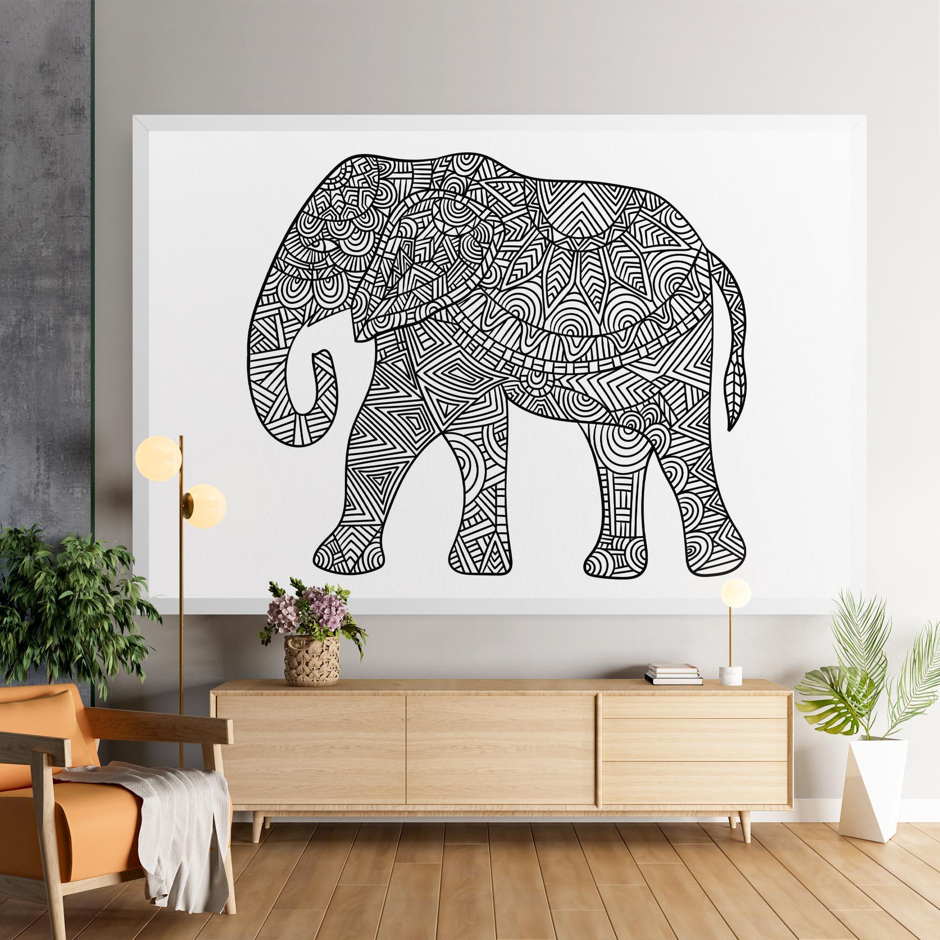 Tablou Canvas Elephant Mandala mockup 9