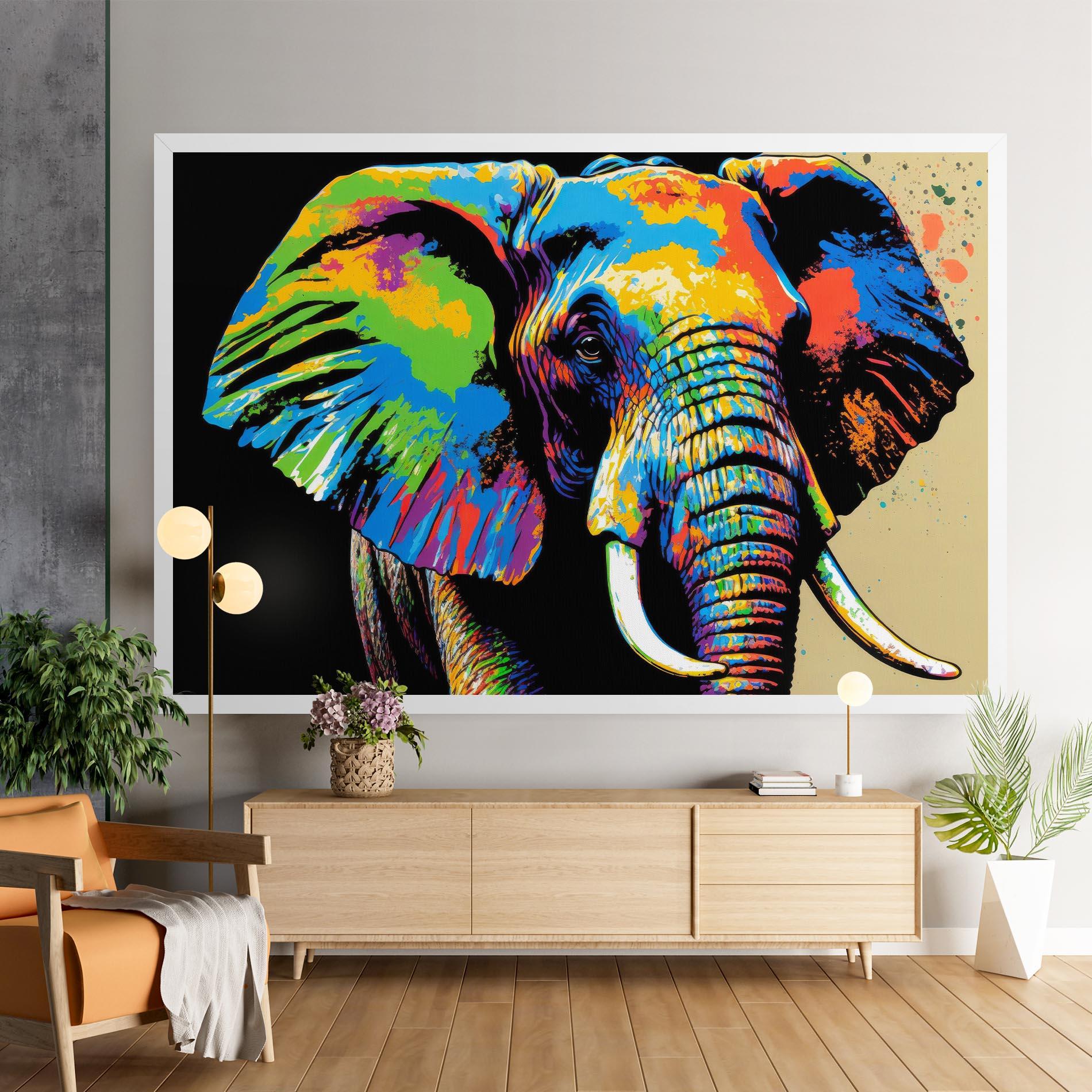 Tablou Canvas Elephant Portrait mockup 9