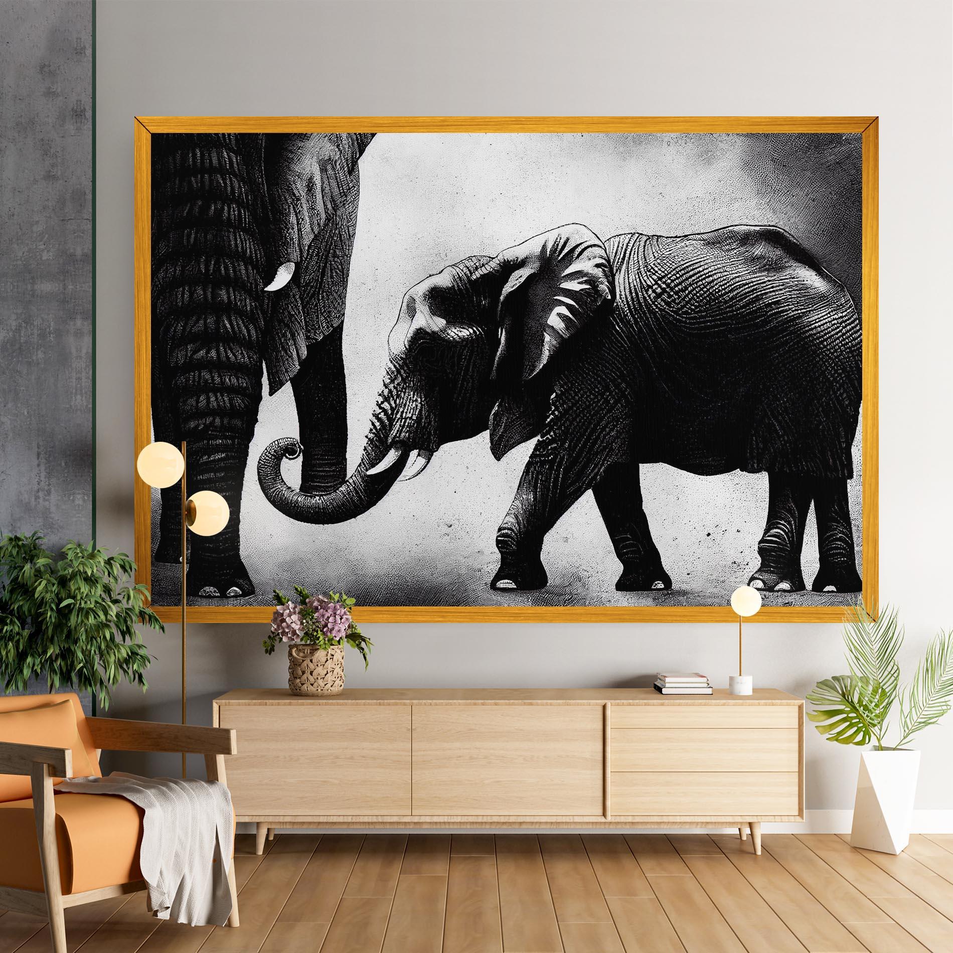 Tablou Canvas Baby Elephant mockup 9