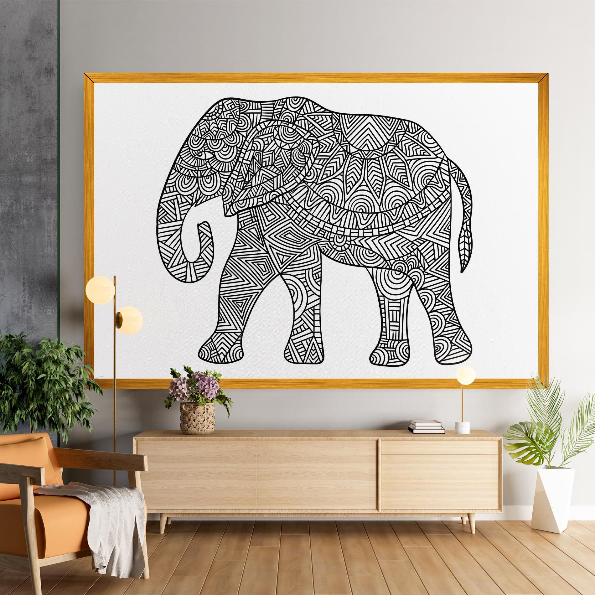 Elephant Mandala mockup 9