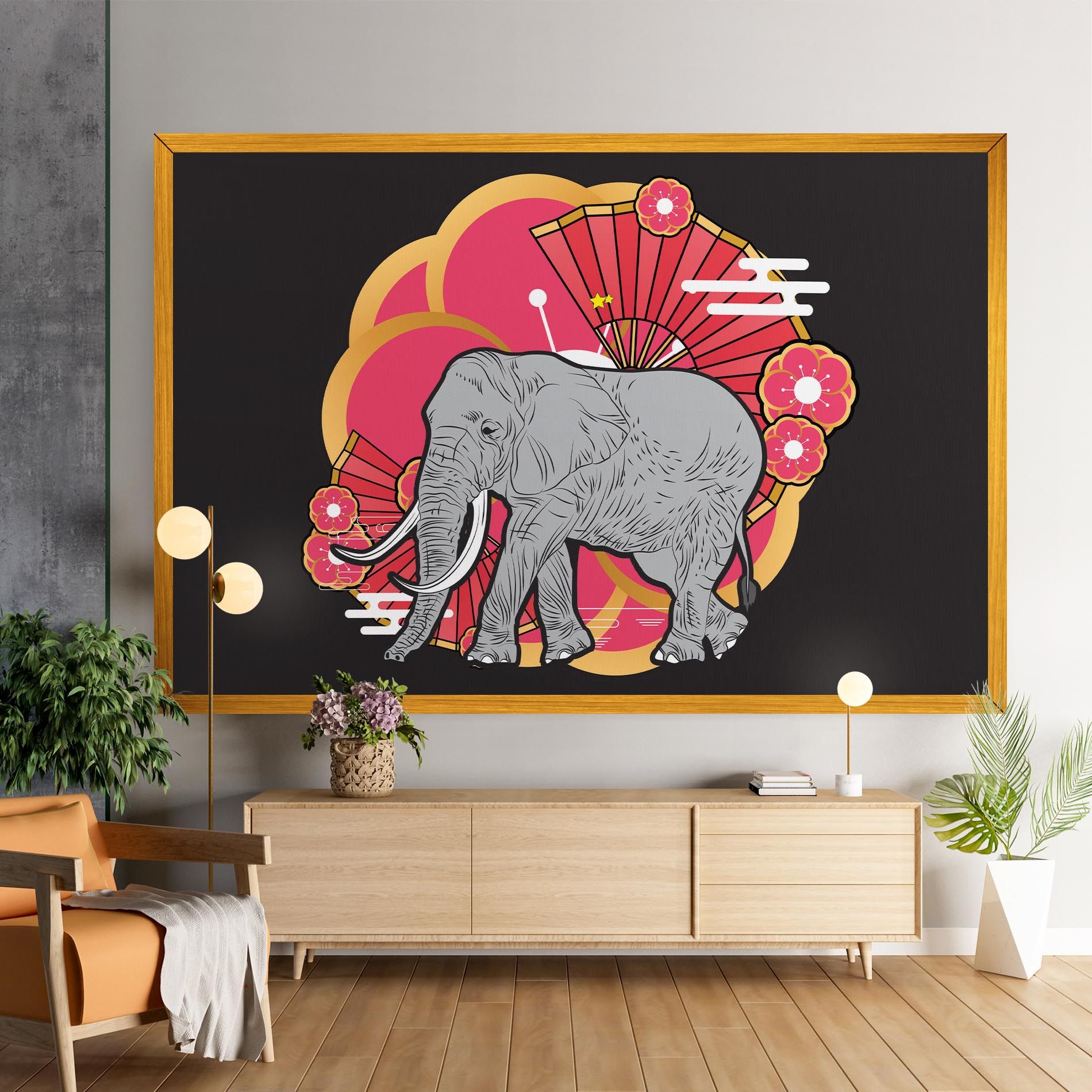 Elephant On Pink mockup 9