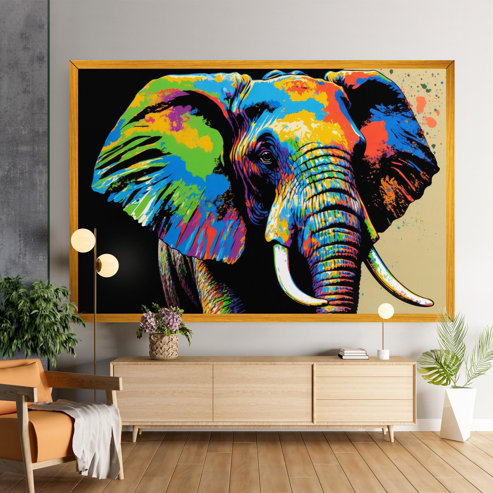 Tablou Canvas Elephant Portrait mockup 9