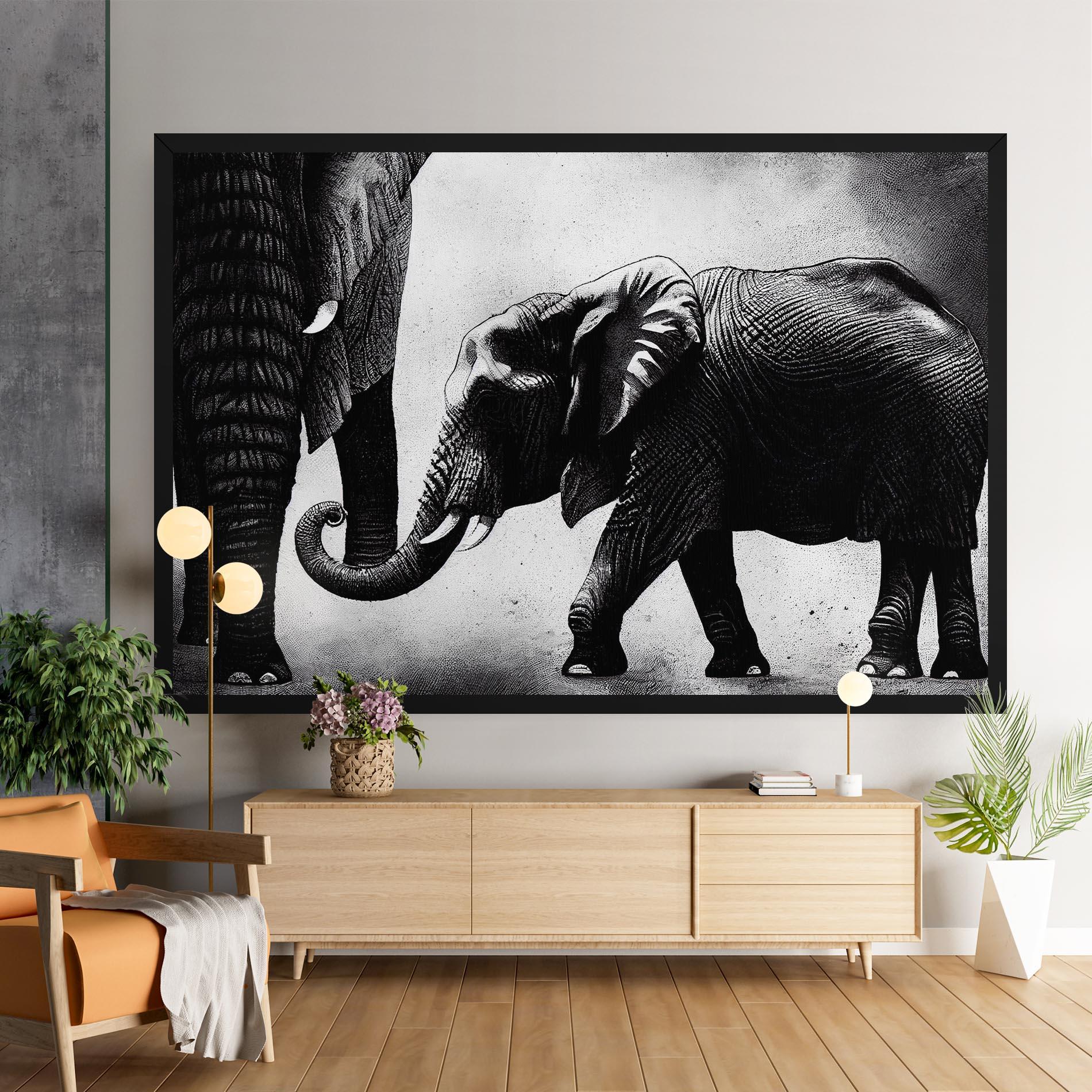 Tablou Canvas Baby Elephant mockup 9