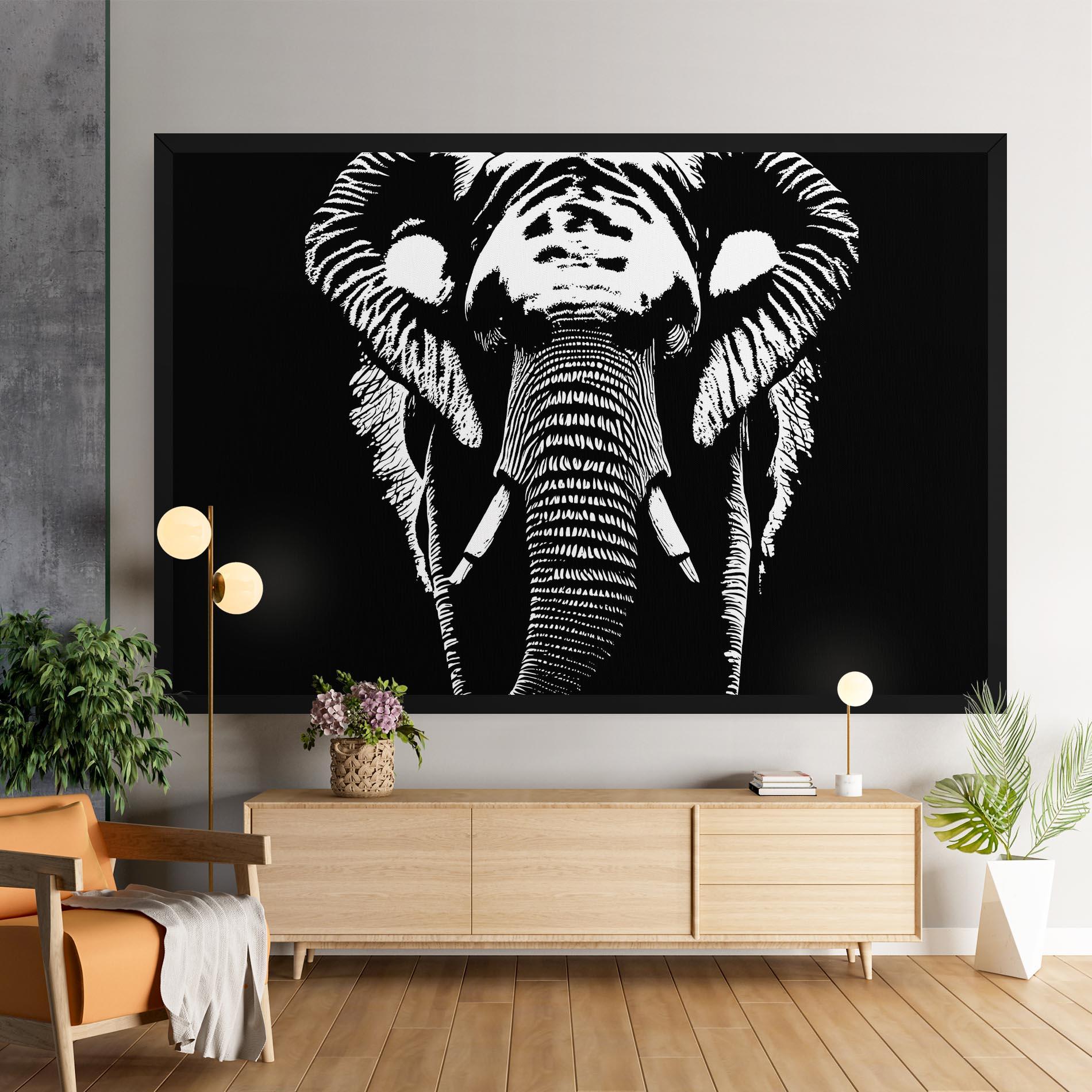 Tablou Canvas Elephant Drawing mockup 9