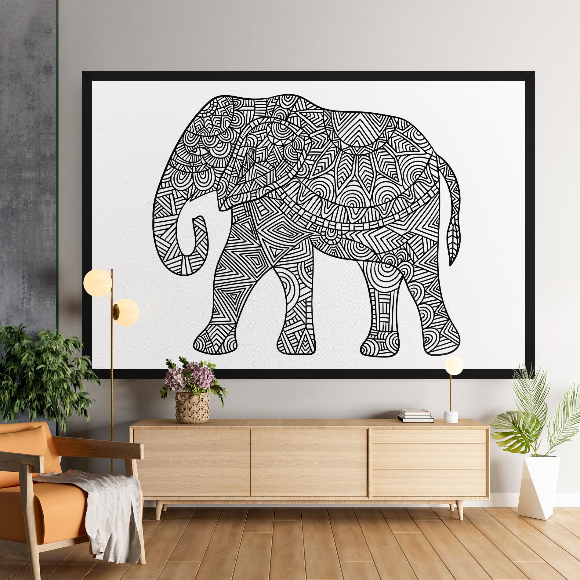 Tablou Canvas Elephant Mandala mockup 9