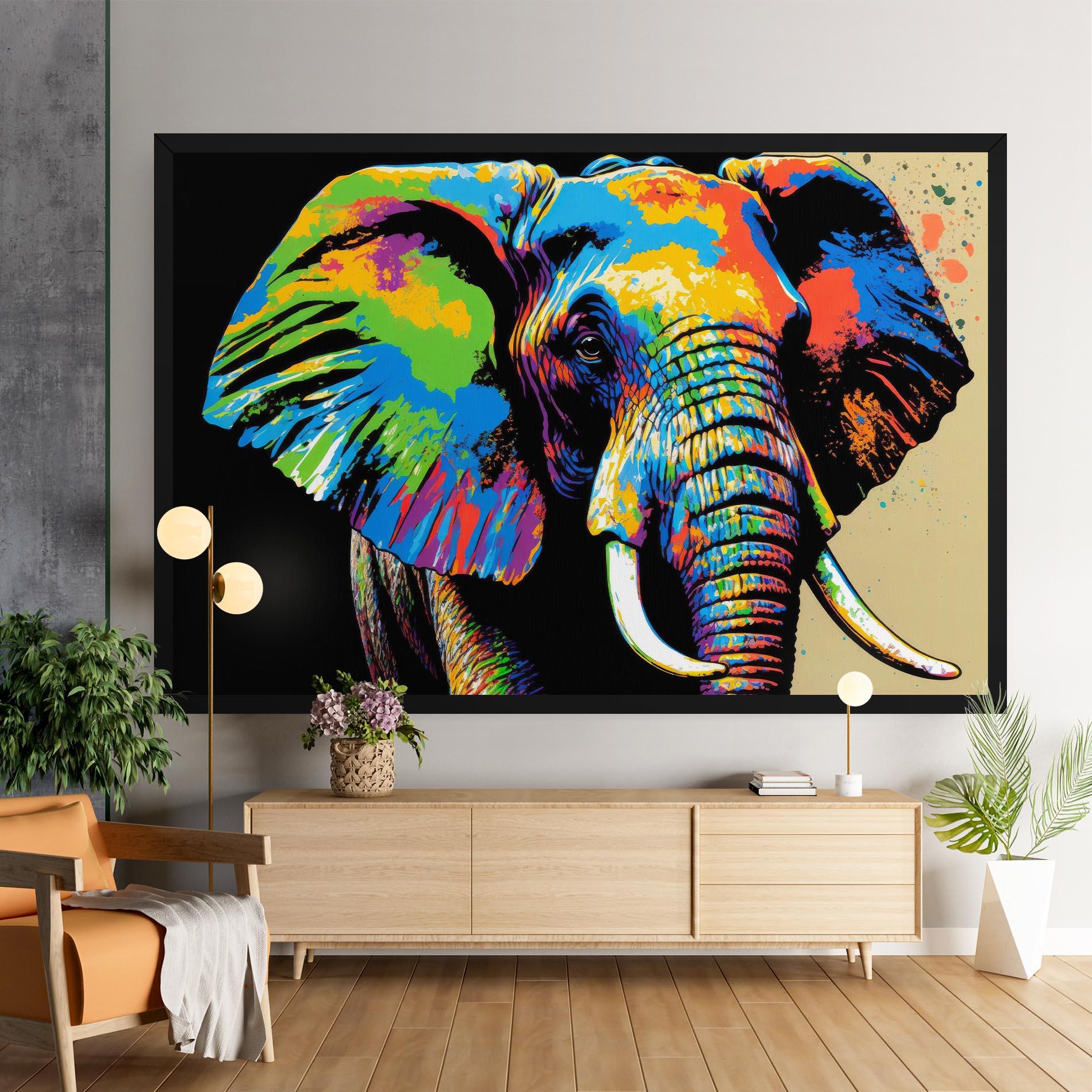 Tablou Canvas Elephant Portrait mockup 9