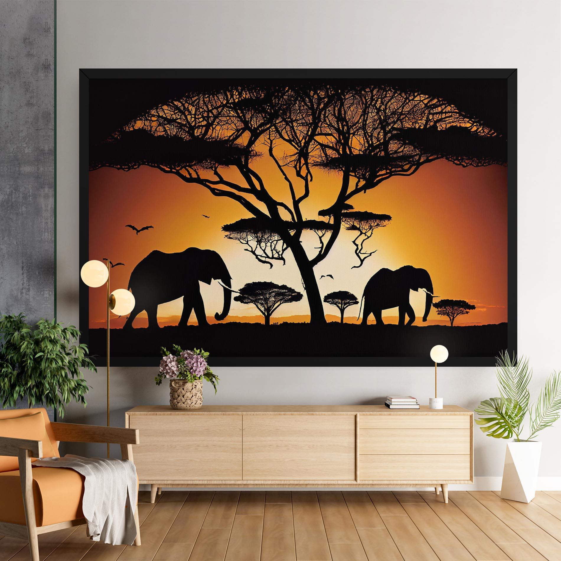 Tablou Canvas Sunset Silhouette mockup 9