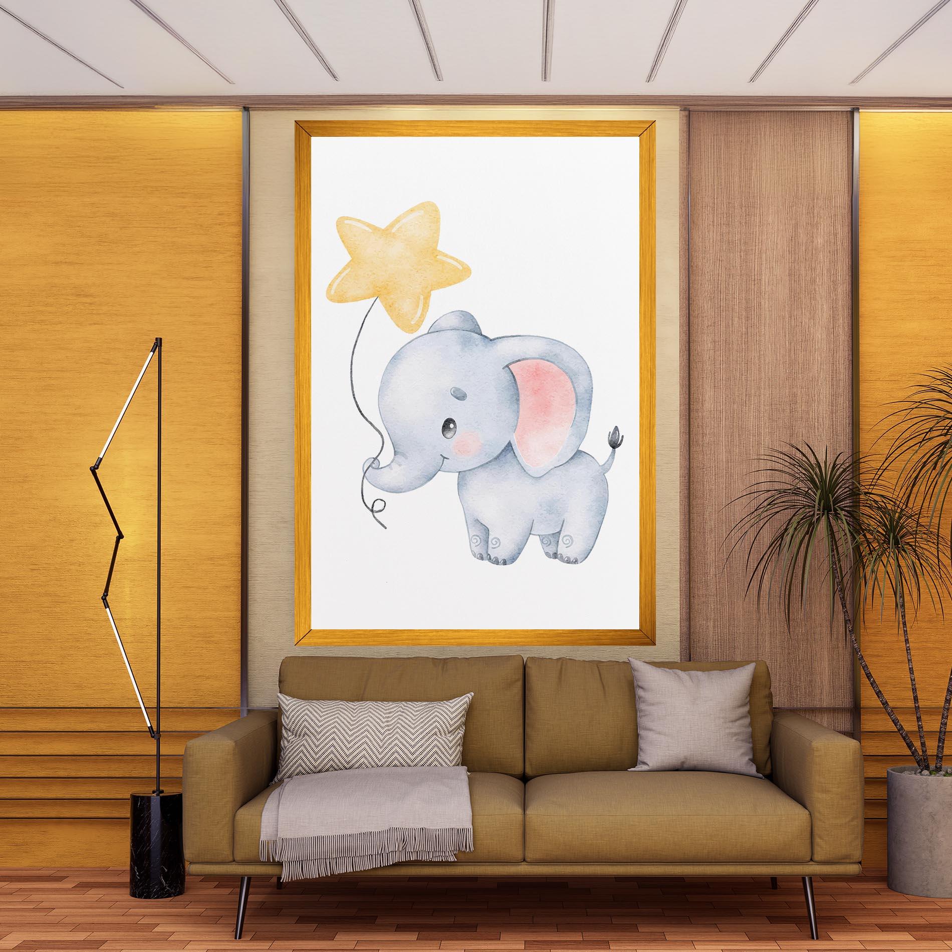 Tablou Canvas Baby Elephant Kids mockup 9