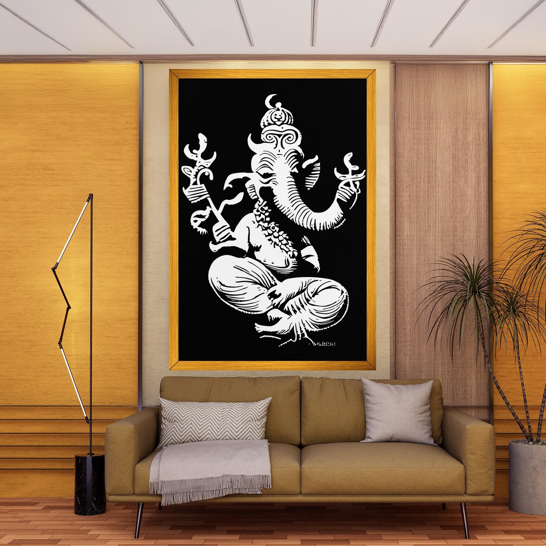 Black And White Ganesha mockup 9