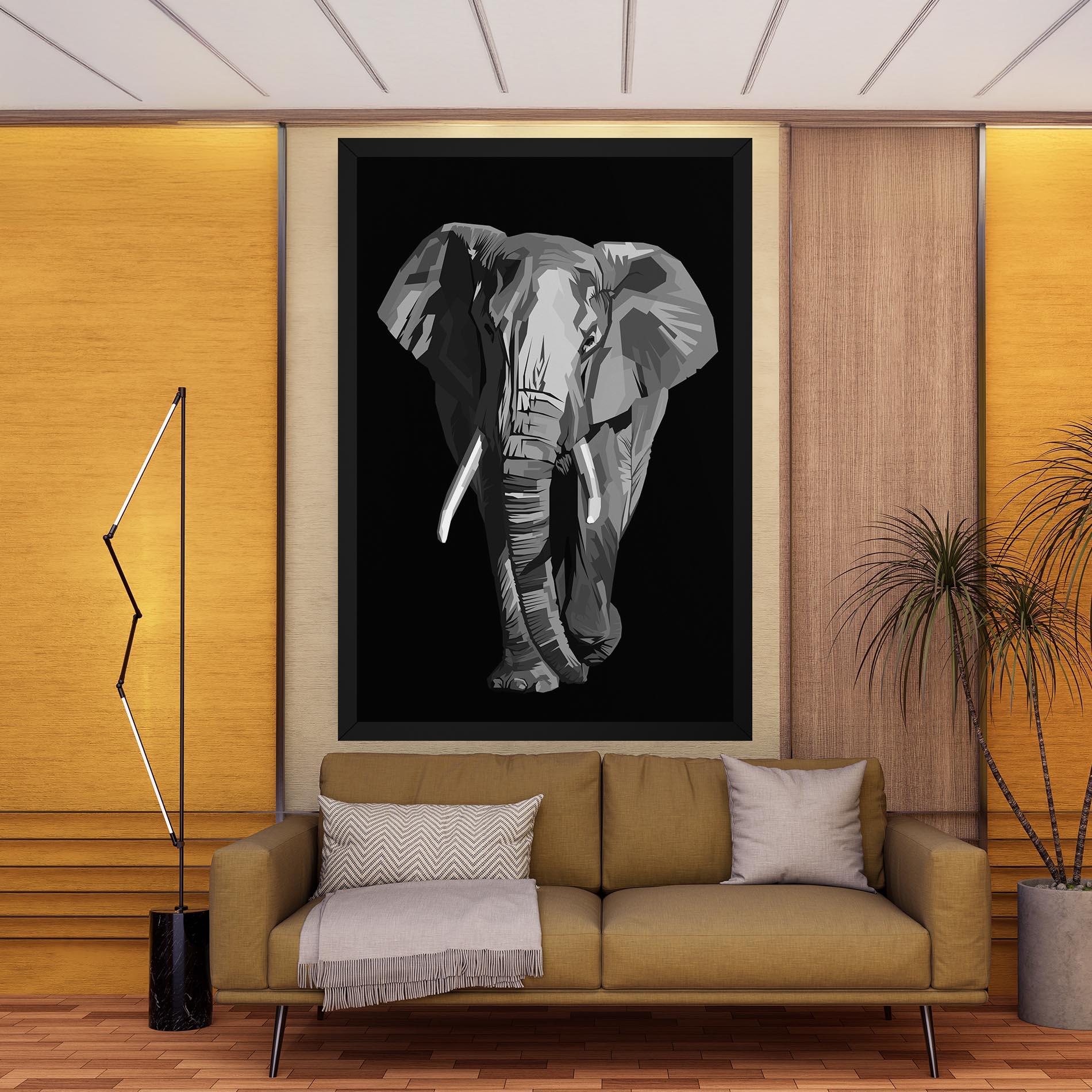 Tablou Canvas Beautiful Grey Elephant mockup 9