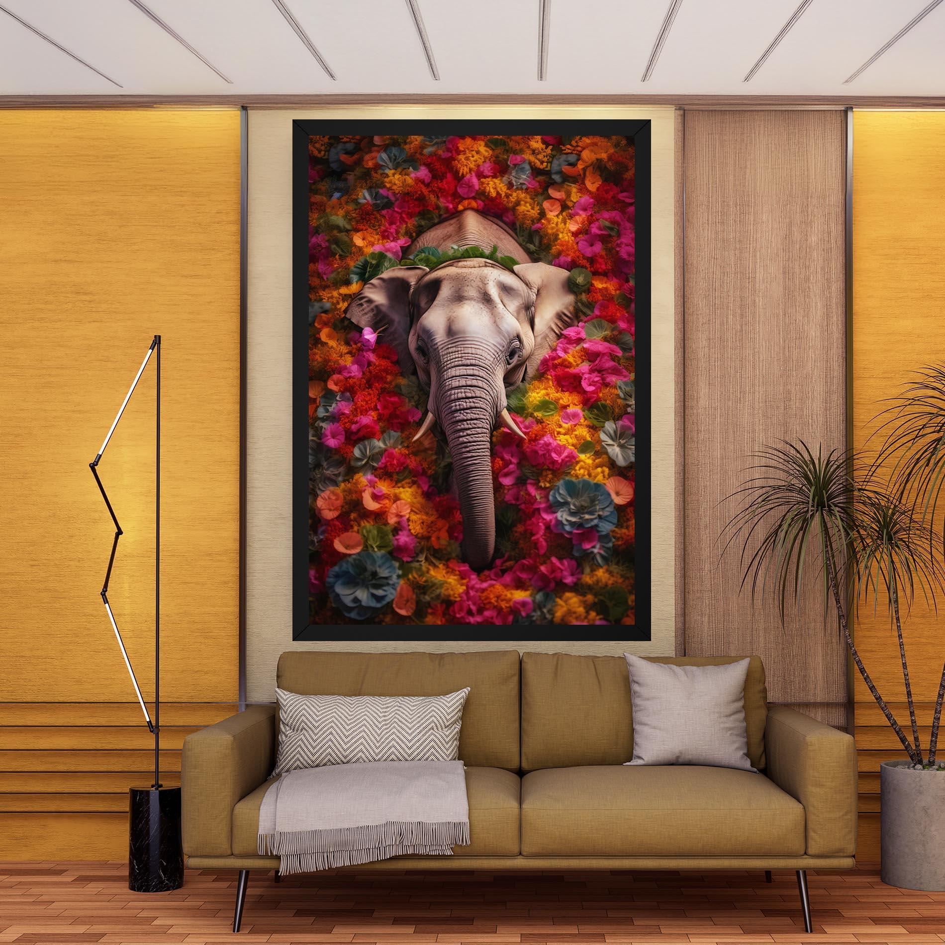 Tablou Canvas Flower Elephant mockup 9