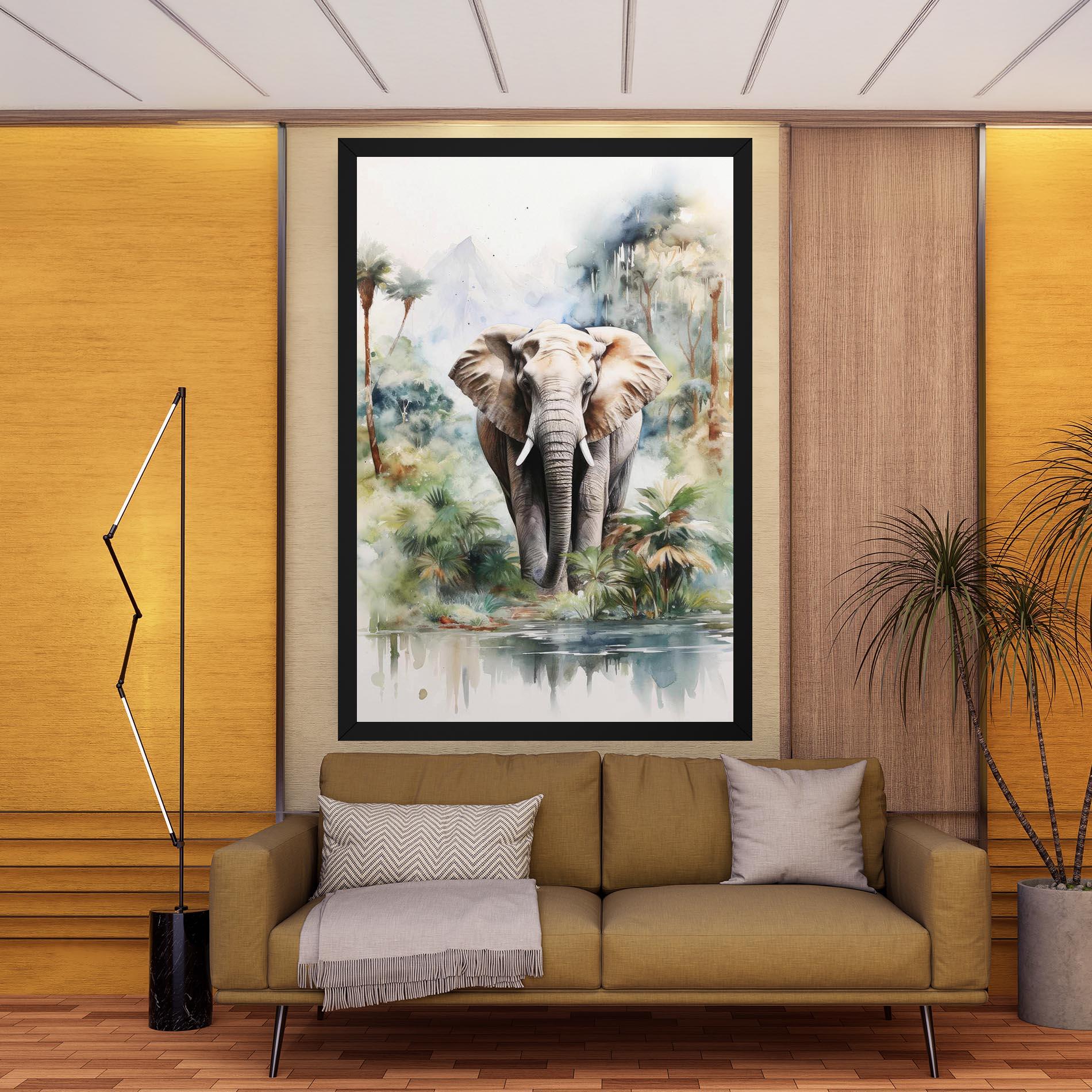 Tablou Canvas Wild Watercolor Elephant mockup 9