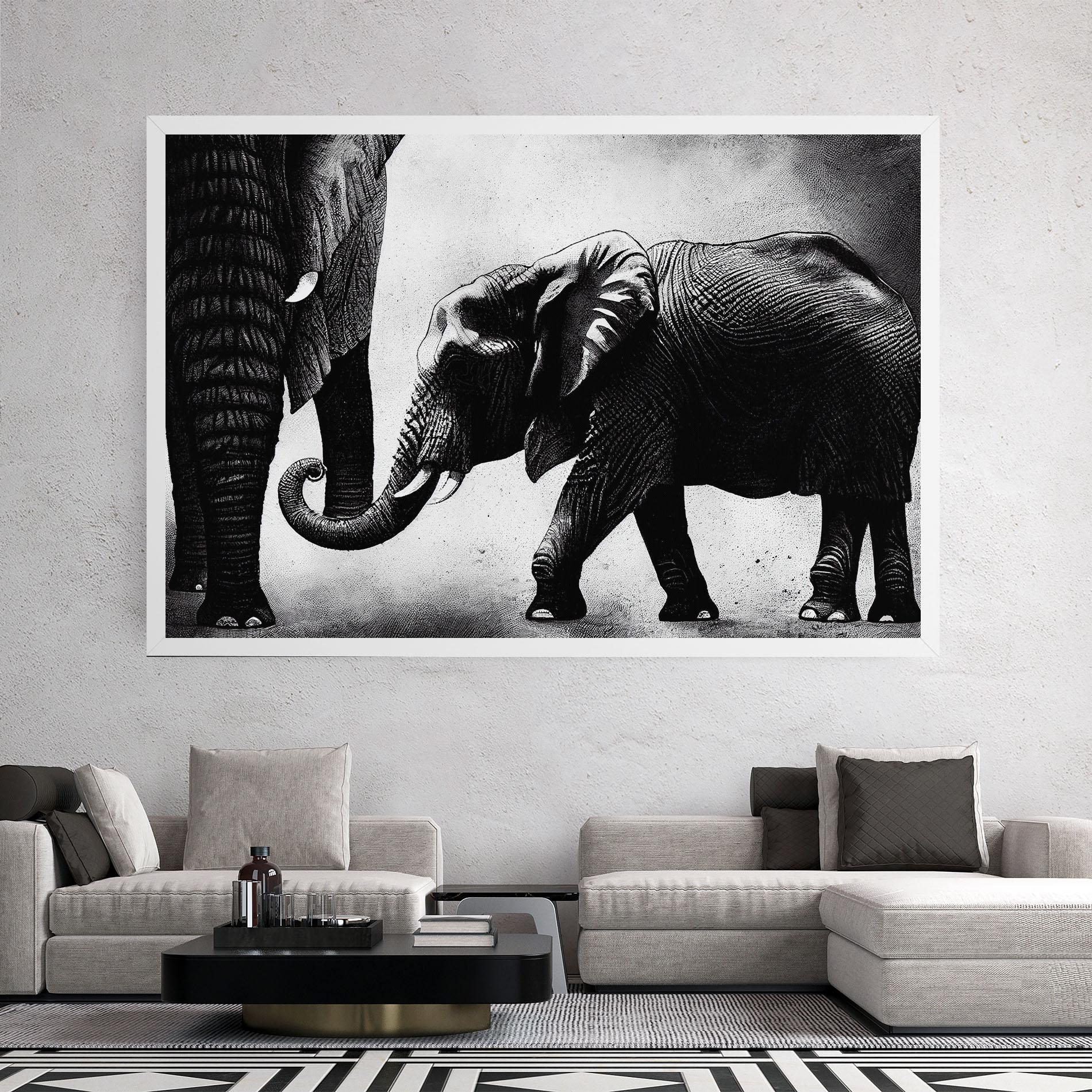 Tablou Canvas Baby Elephant mockup 2