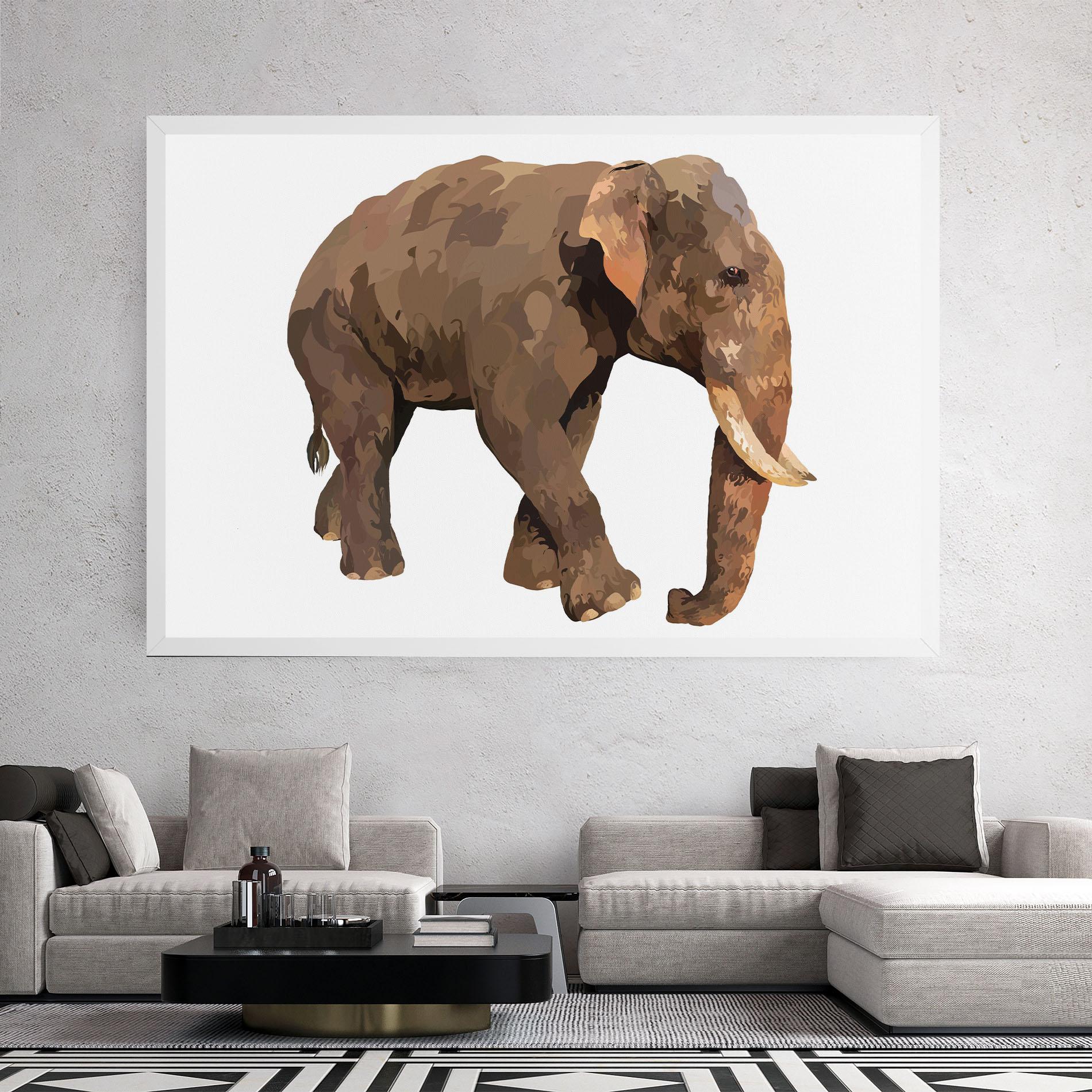 Tablou Canvas Brown Elephant mockup 2