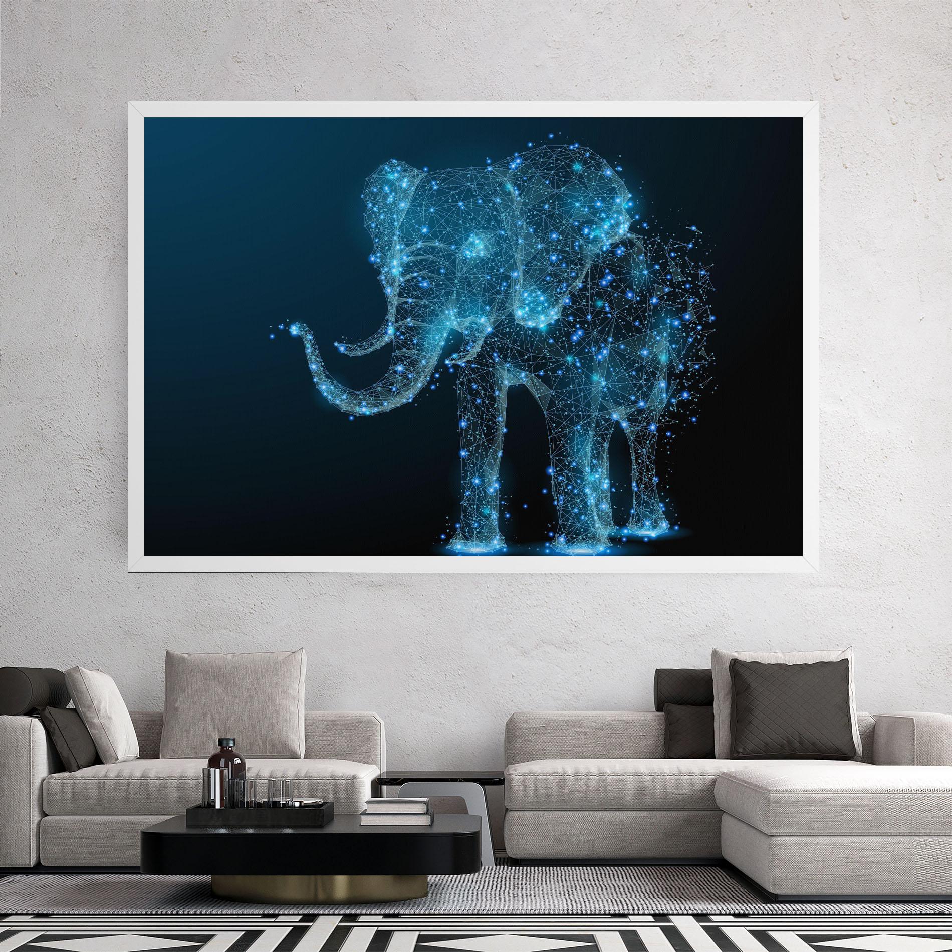 Tablou Canvas Digital Elephant mockup 2
