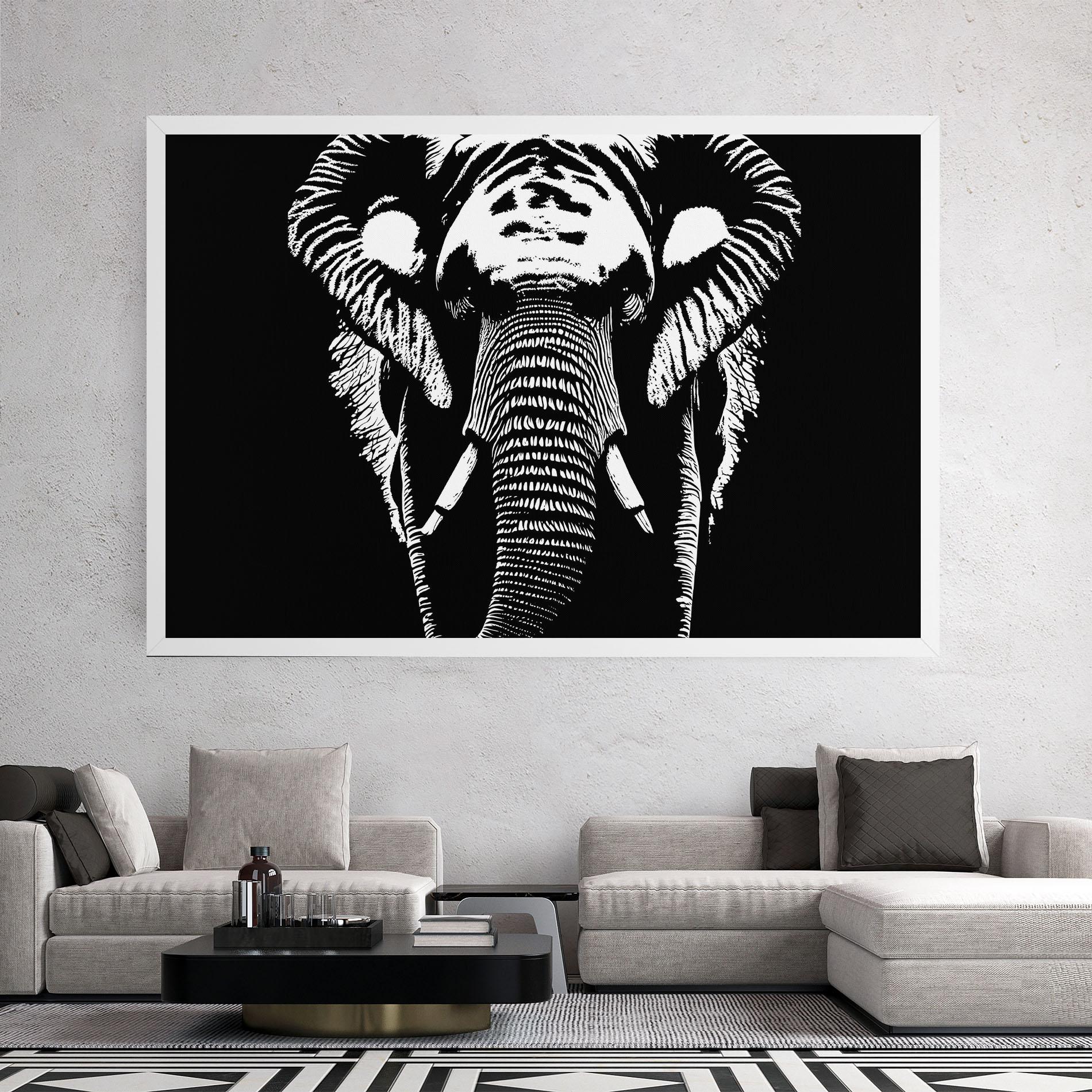 Tablou Canvas Elephant Drawing mockup 2