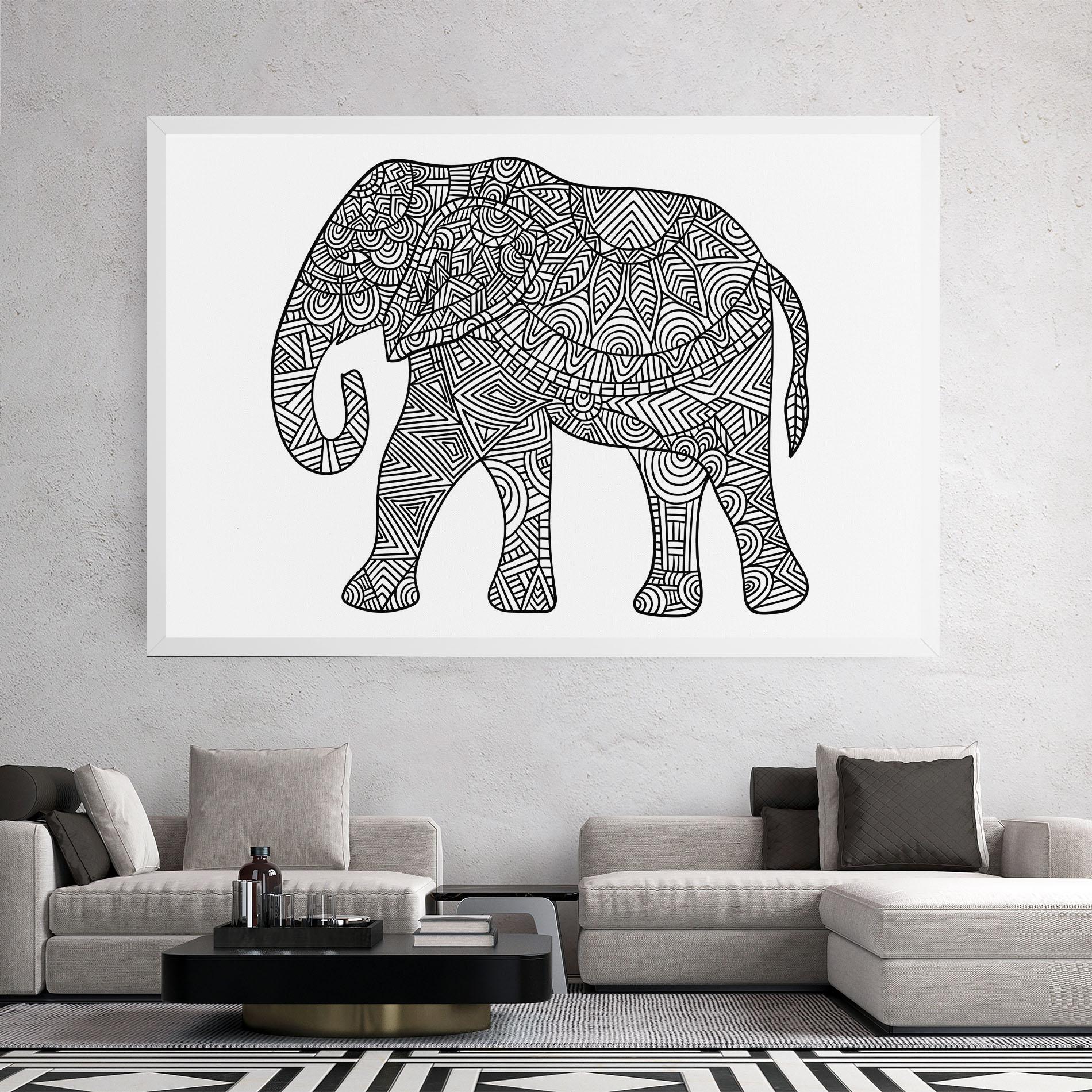 Tablou Canvas Elephant Mandala mockup 2