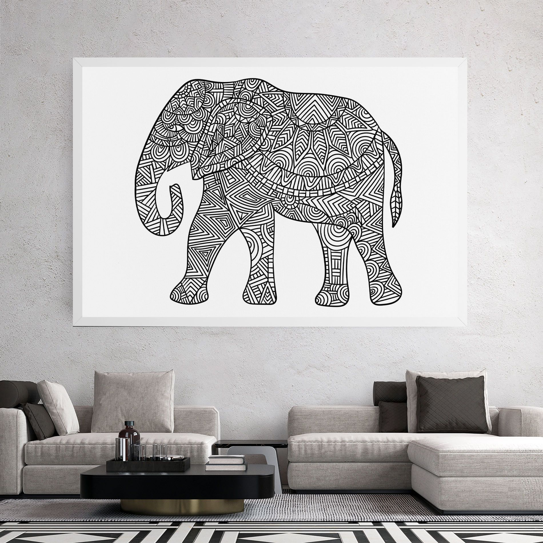 Elephant Mandala mockup 2