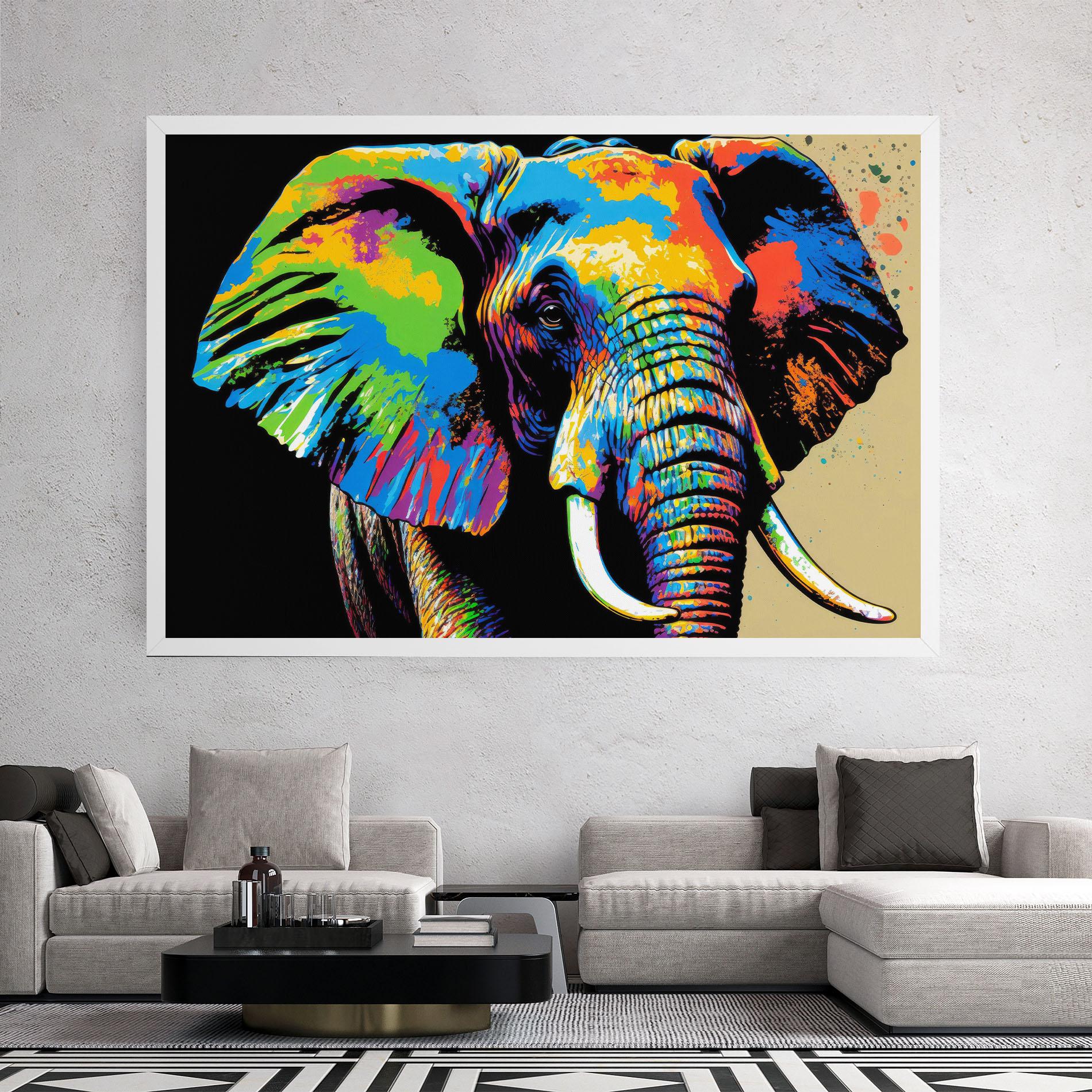 Tablou Canvas Elephant Portrait mockup 2