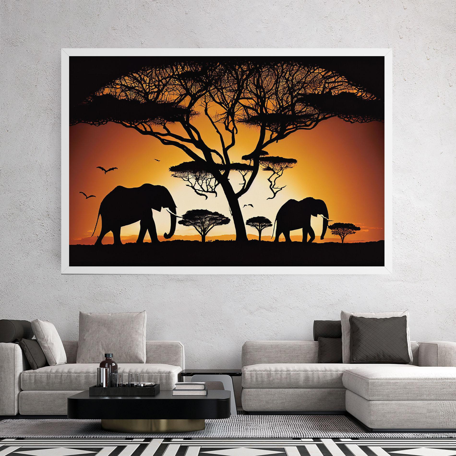 Tablou Canvas Sunset Silhouette mockup 2