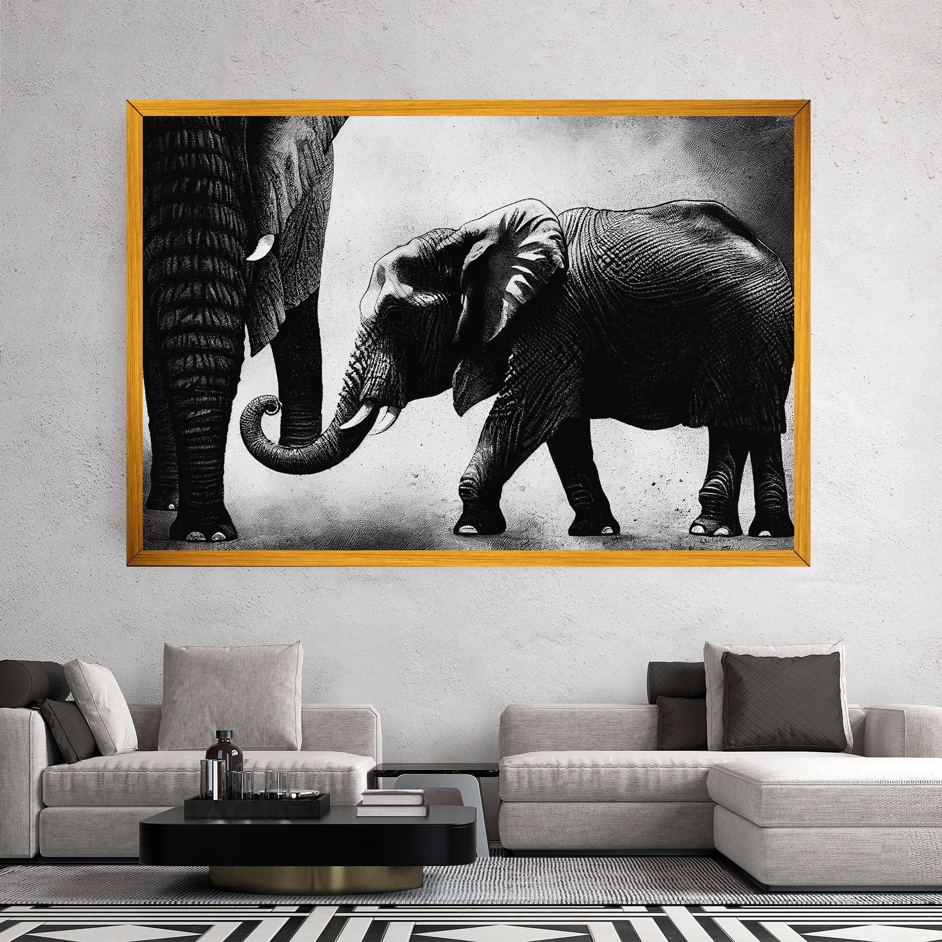 Tablou Canvas Baby Elephant mockup 2