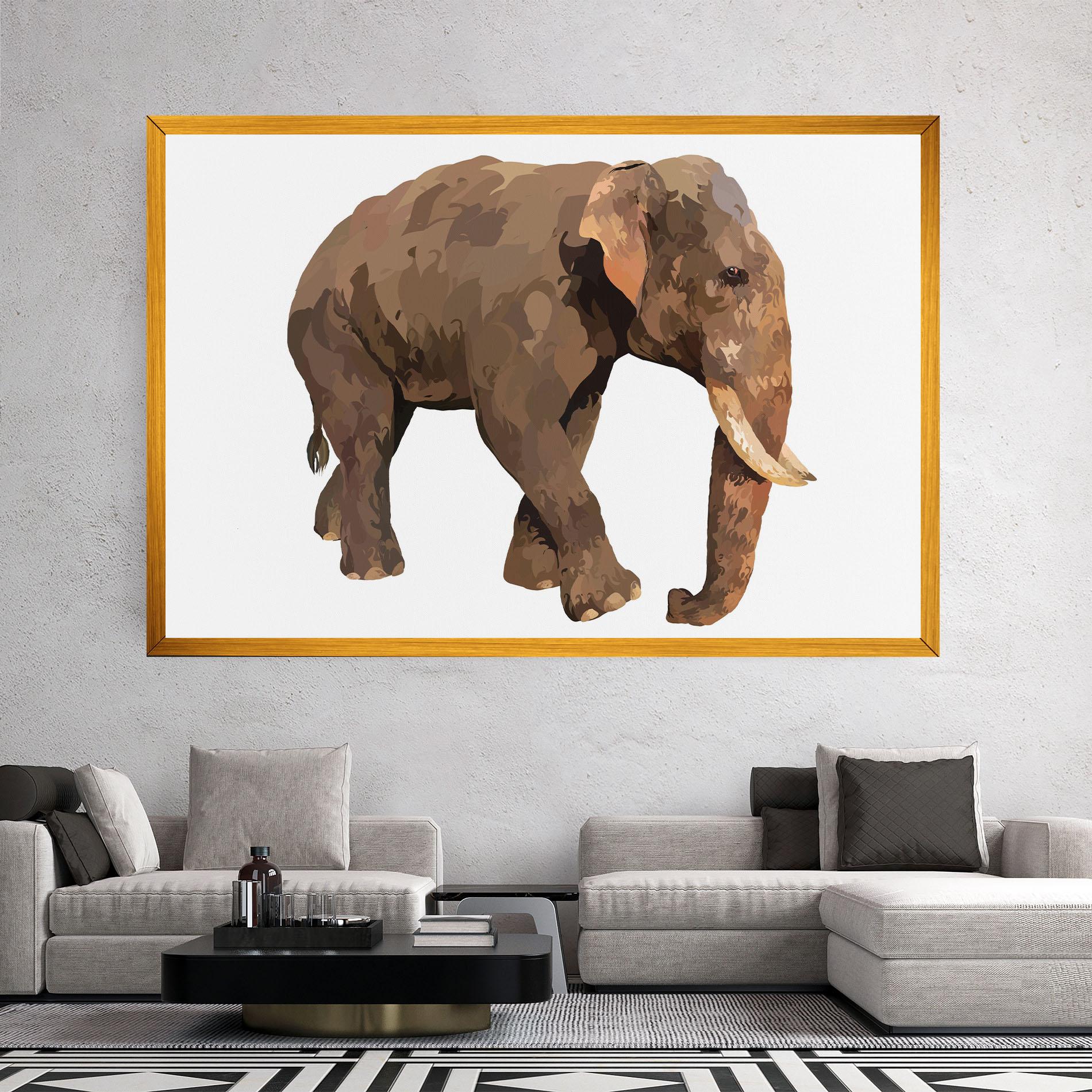 Tablou Canvas Brown Elephant mockup 2