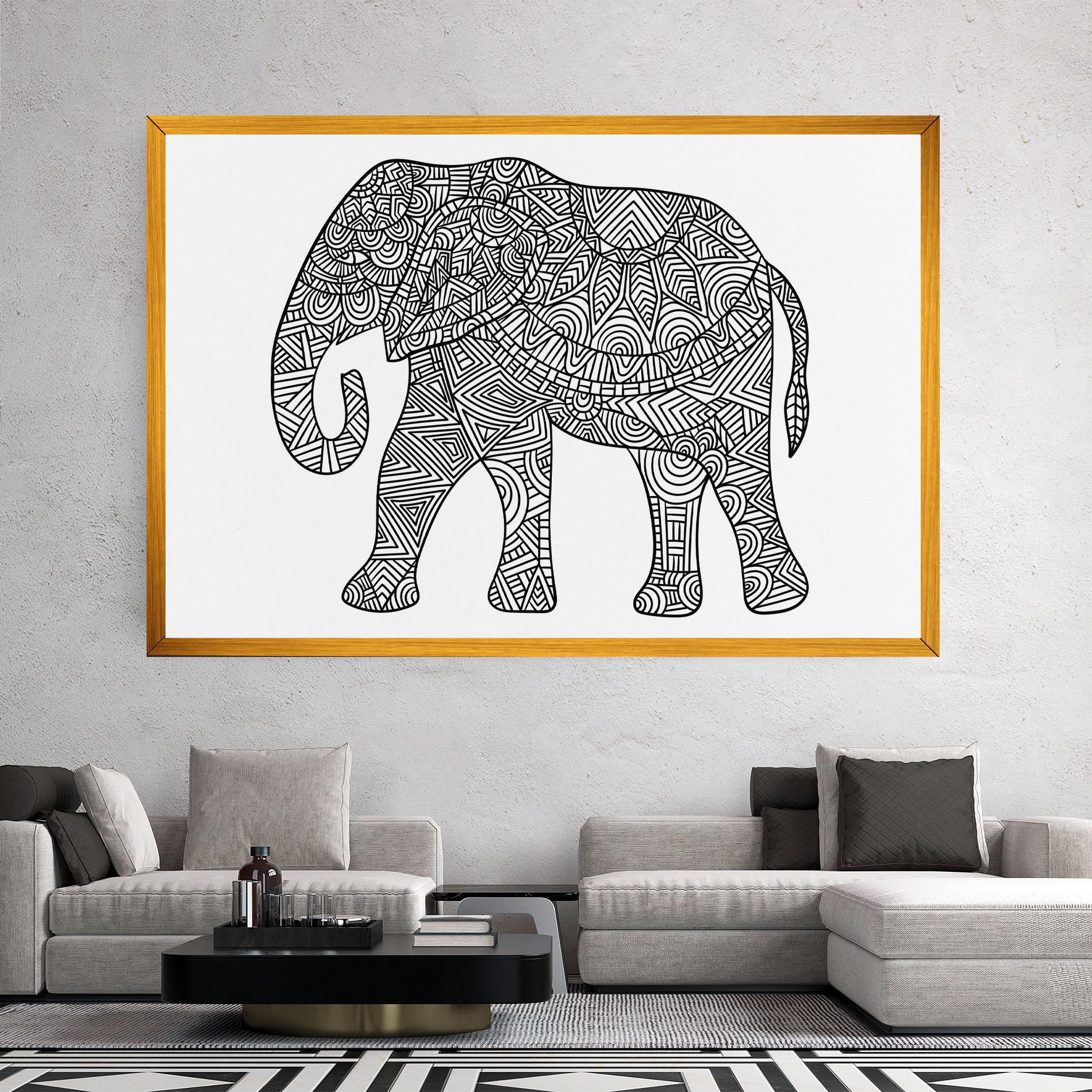 Tablou Canvas Elephant Mandala mockup 2