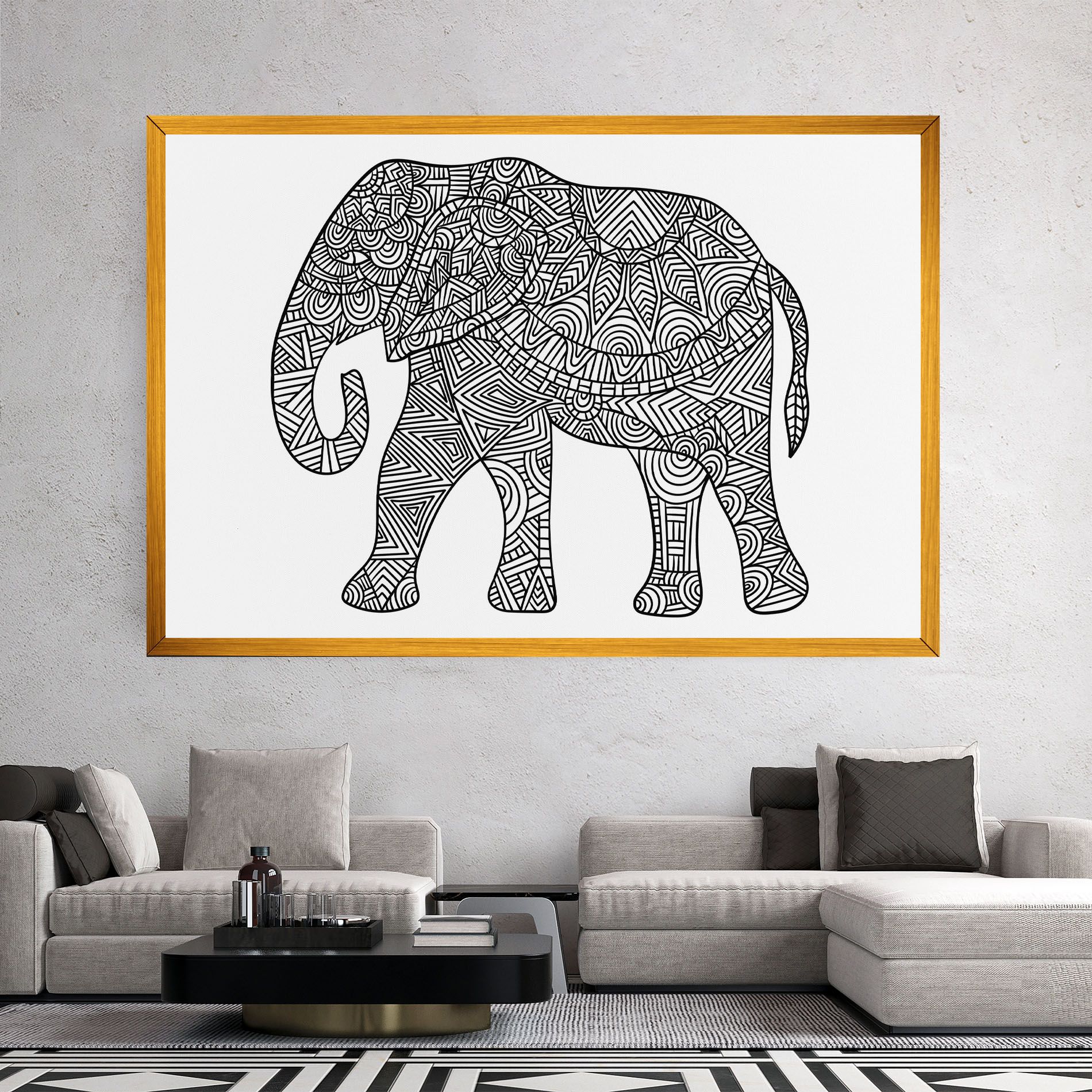 Elephant Mandala mockup 2