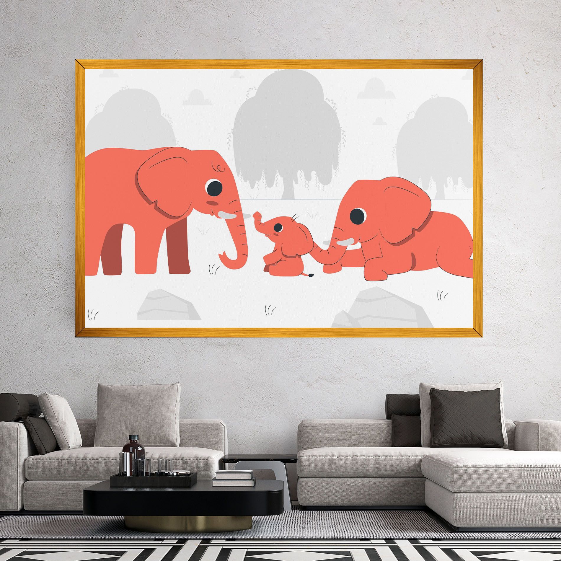 Orange Elephant mockup 2