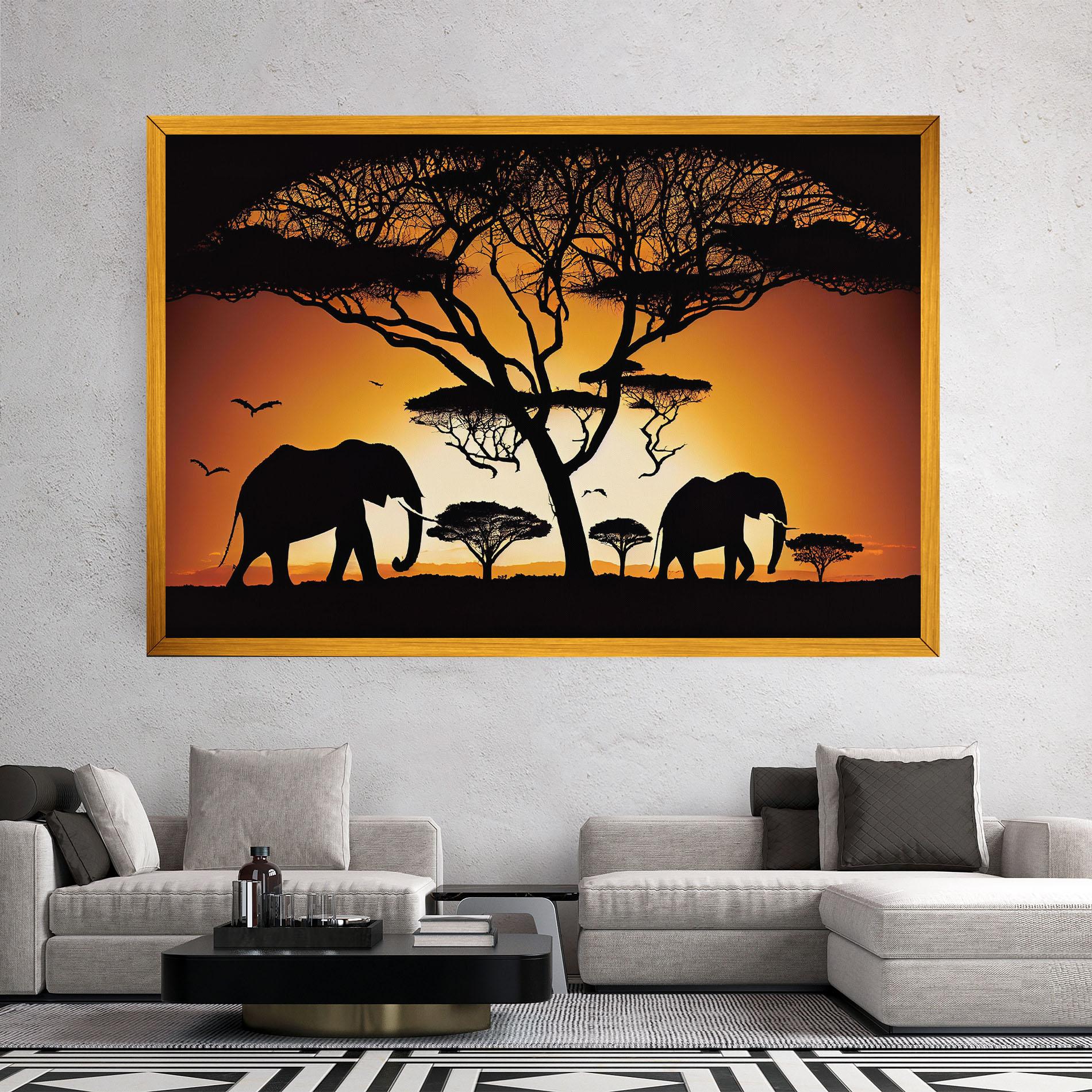 Tablou Canvas Sunset Silhouette mockup 2