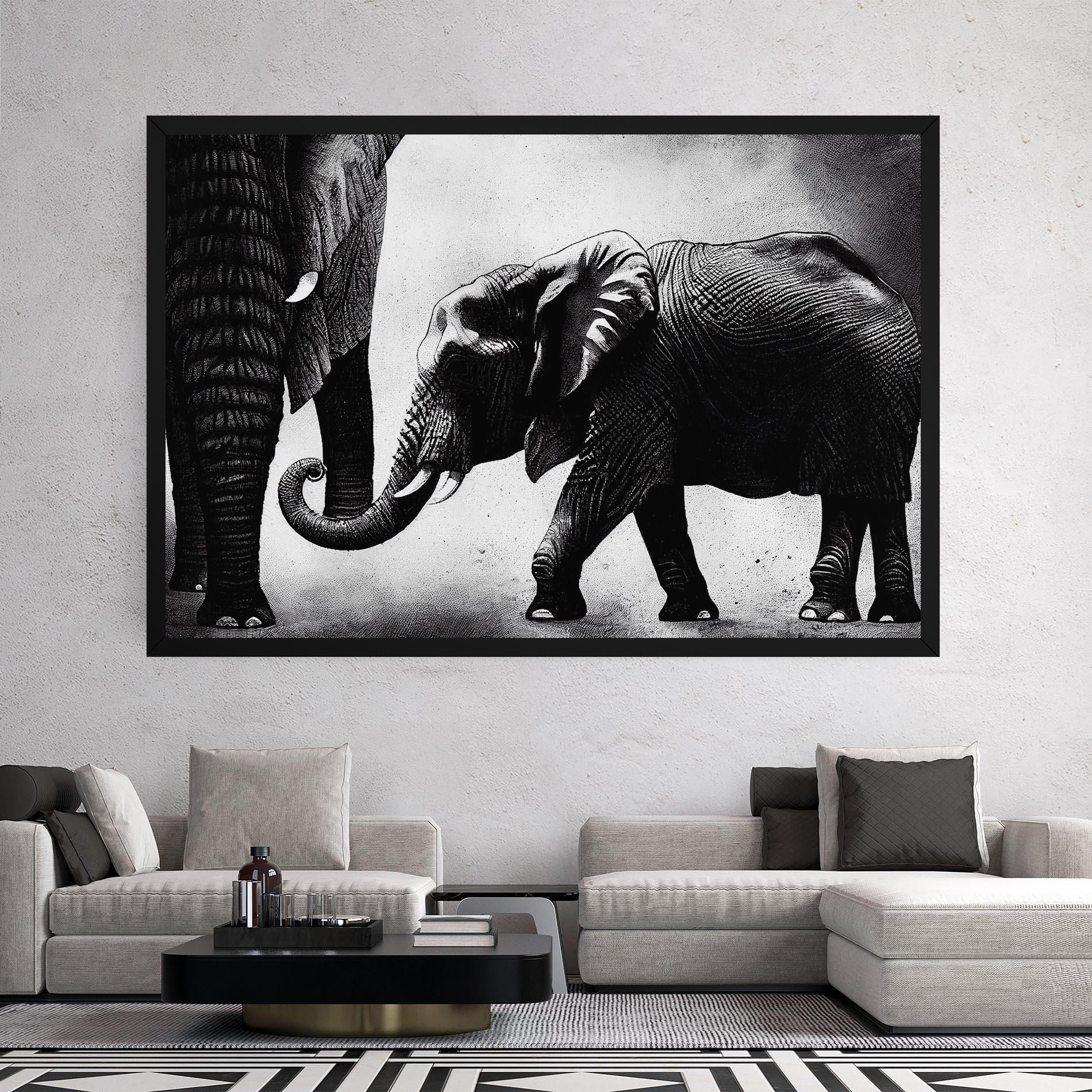 Tablou Canvas Baby Elephant mockup 2