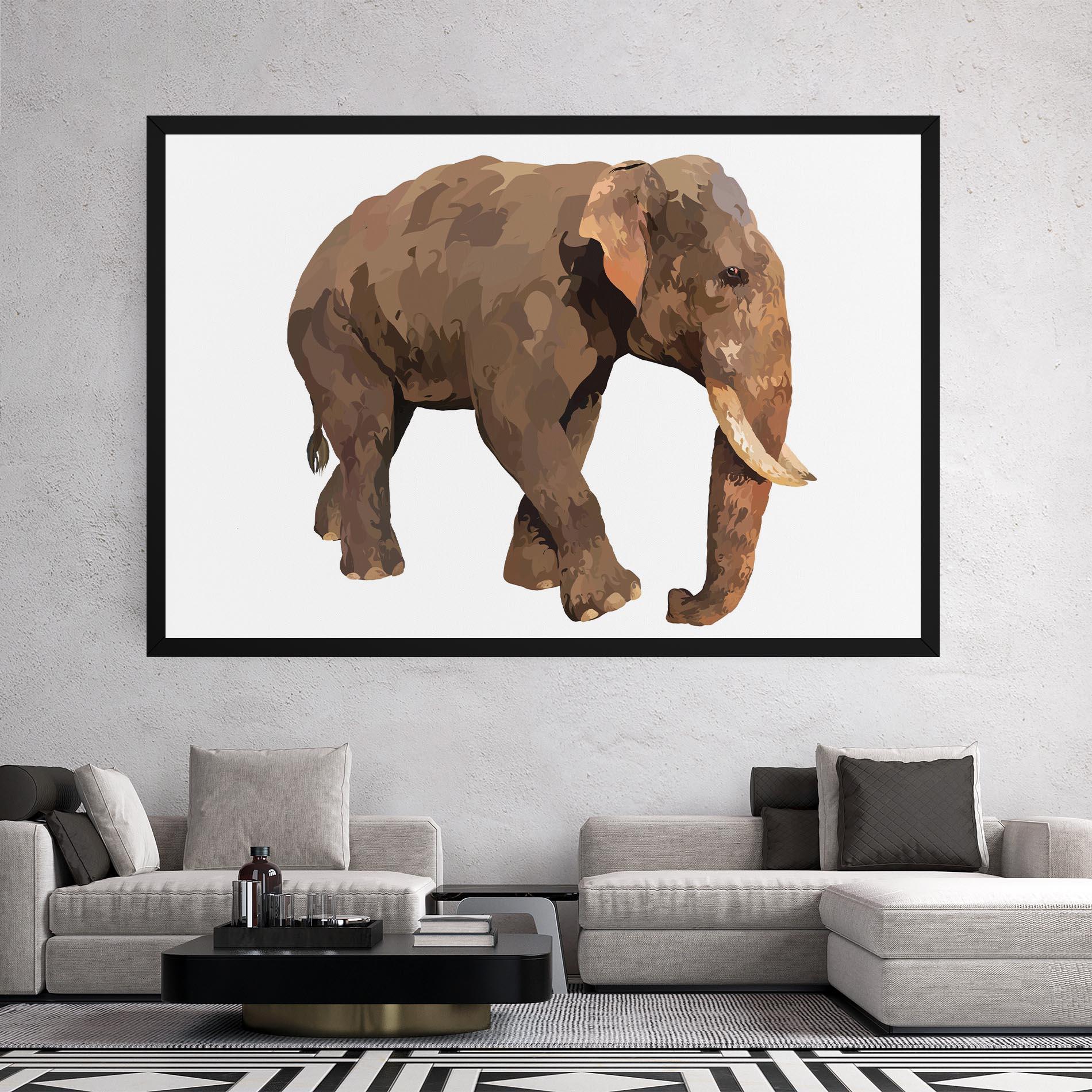 Tablou Canvas Brown Elephant mockup 2