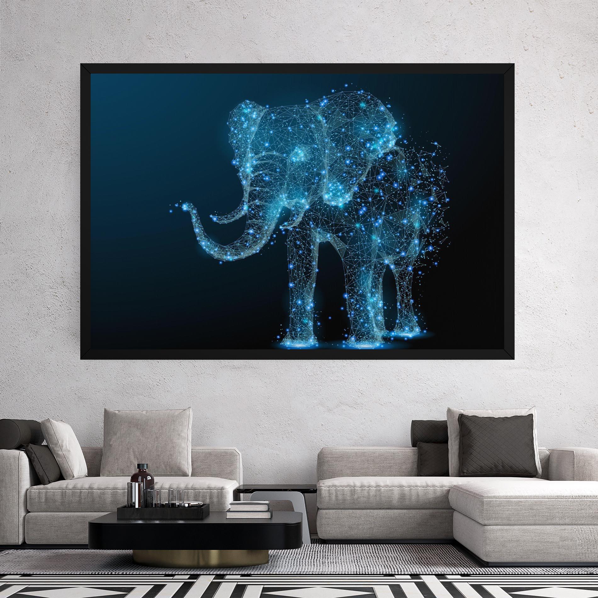 Tablou Canvas Digital Elephant mockup 2